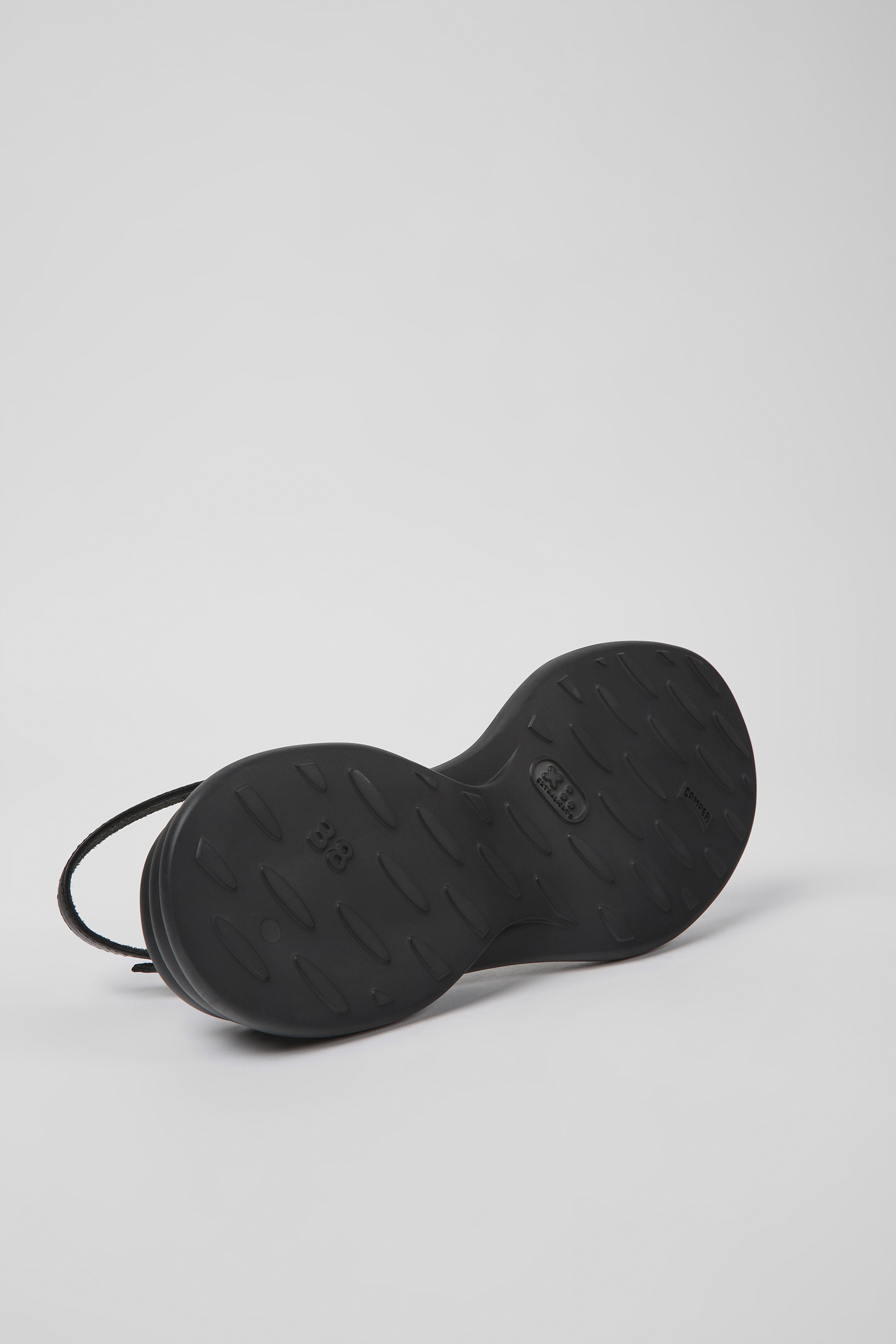 Spiro - Black leather sandals for women