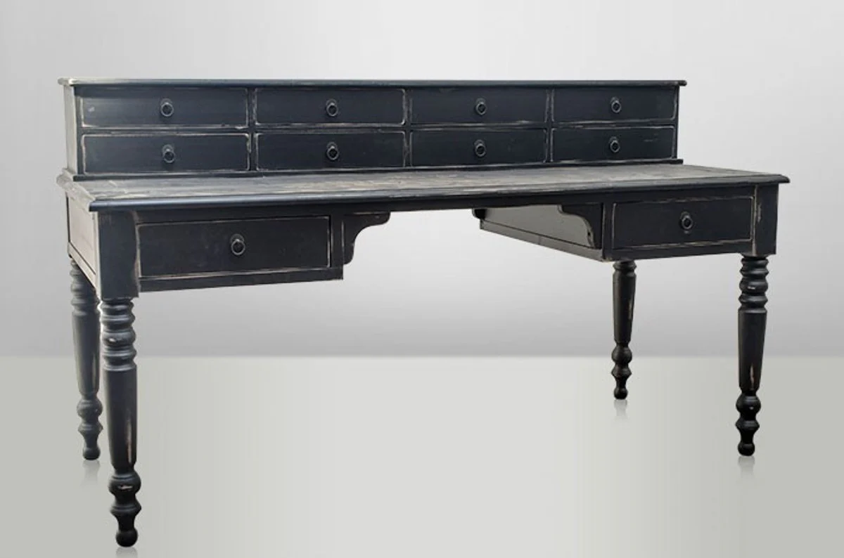 Casa Padrino luxury antique style secretary desk - Solid Wood England Vintage - Empire Art Nouveau Baroque colonial - solid wood