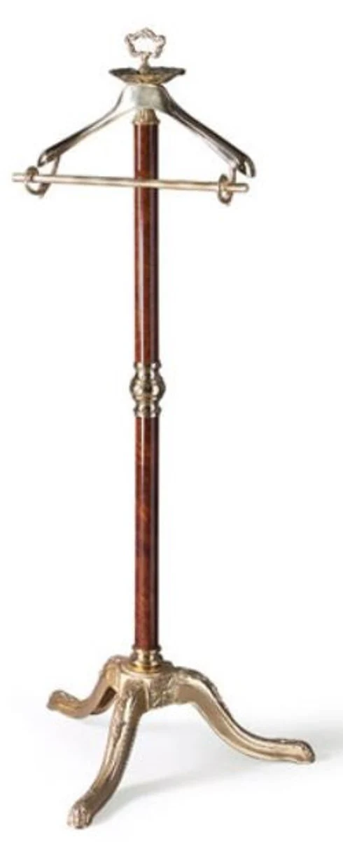 Casa Padrino perchero barroco de lujo lat¨®n / marr¨®n oscuro 40 x 40 x A. 133 cm - Perchero de lat¨®n noble - Perchero de Hotel Barroco