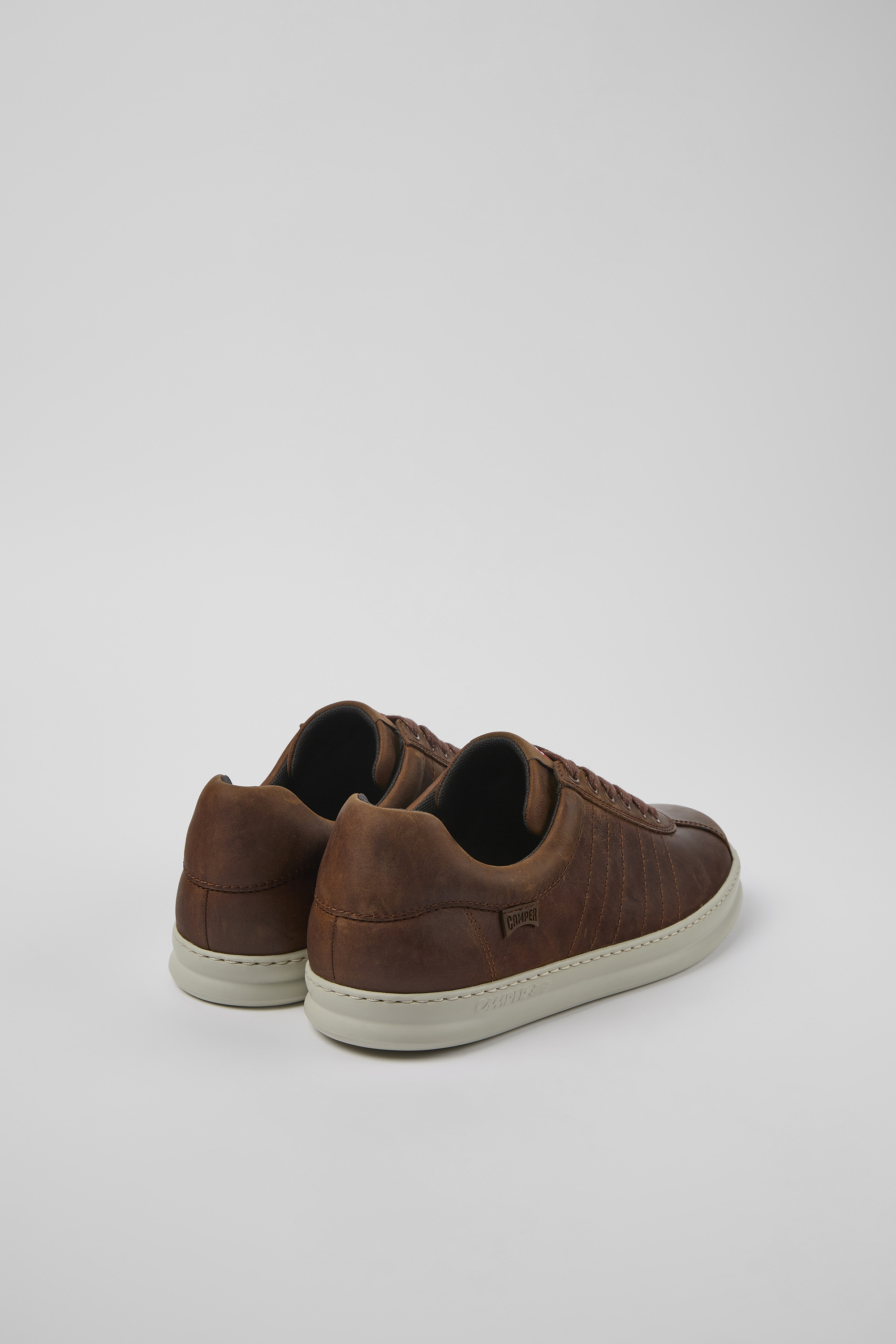 Runner - Brown leather sneakers for men