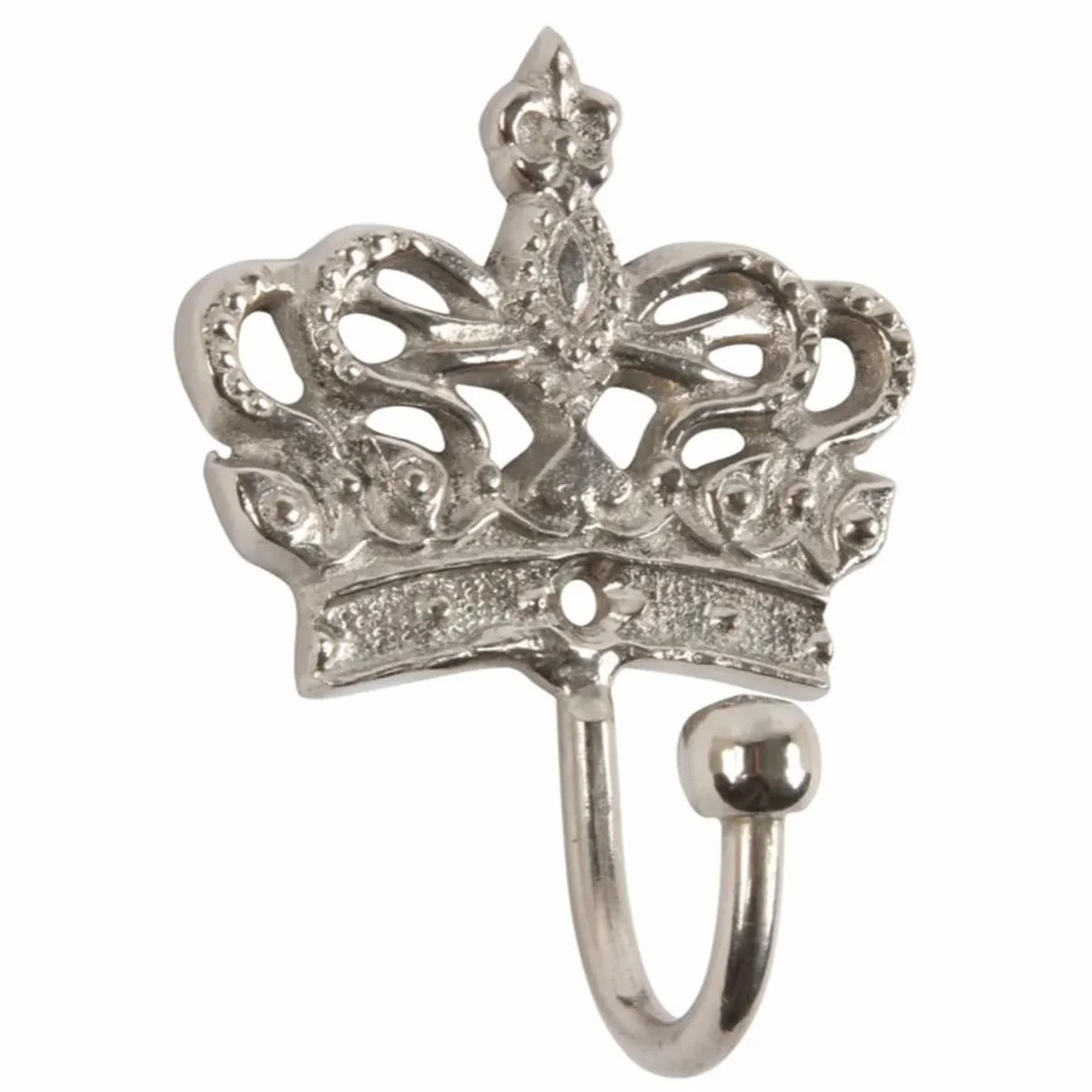 Casa Padrino Perchero Barroco Corona Plata Al. 8 cm - Accesorios de Armario Barroco