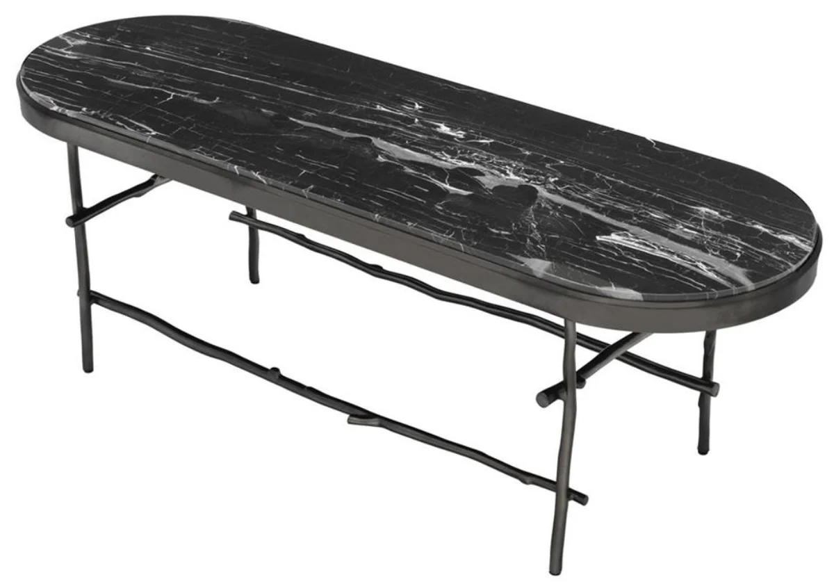Casa Padrino mesa de centro de lujo bronce / negro 130 x 45 x H. 45,5 cm - Muebles de Lujo