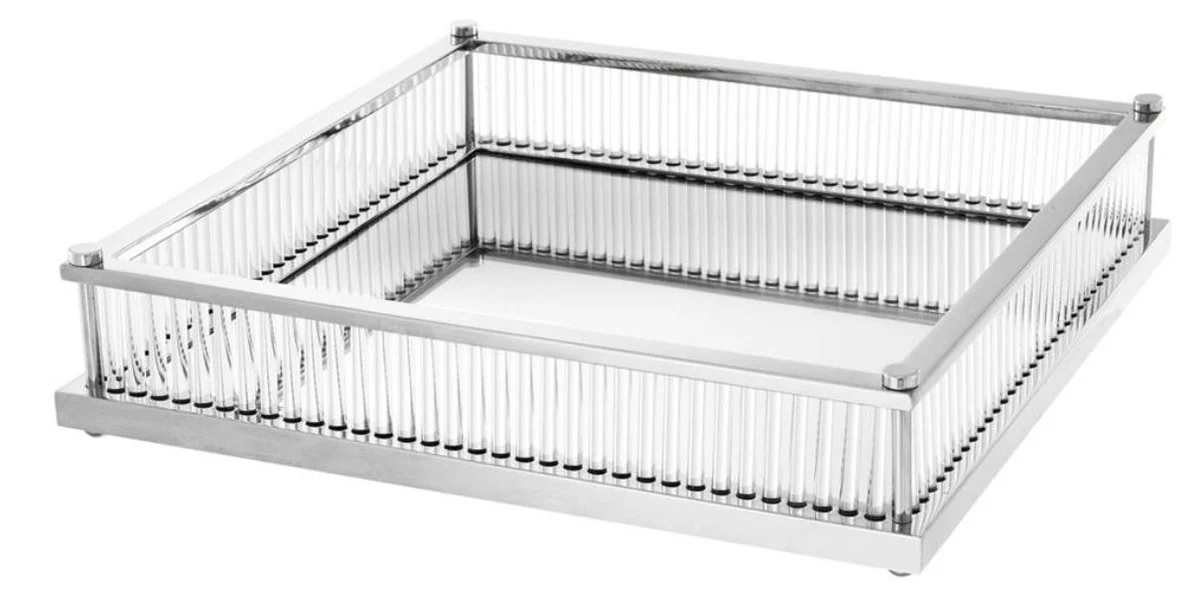 Casa Padrino bandeja de servicio de lujo plata 39,5 x 39,5 x H. 9 cm - accesorios de catering