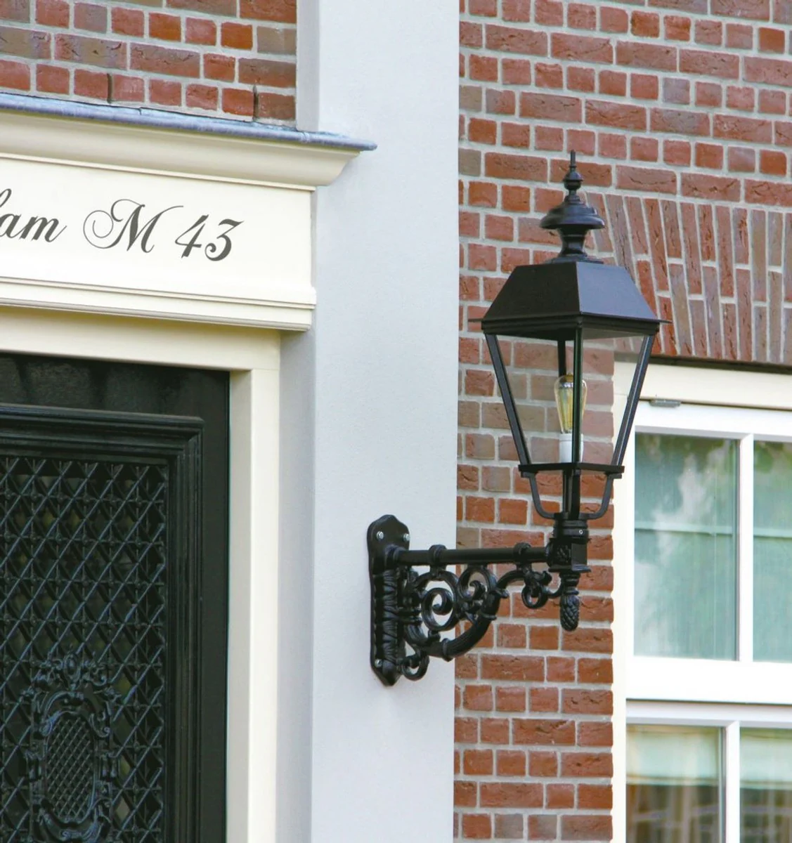 Casa Padrino aplique exterior / linterna exterior barroco 35 x 63 x H. 110 cm - Varios Colores - Iluminación de Entrada de Lujo