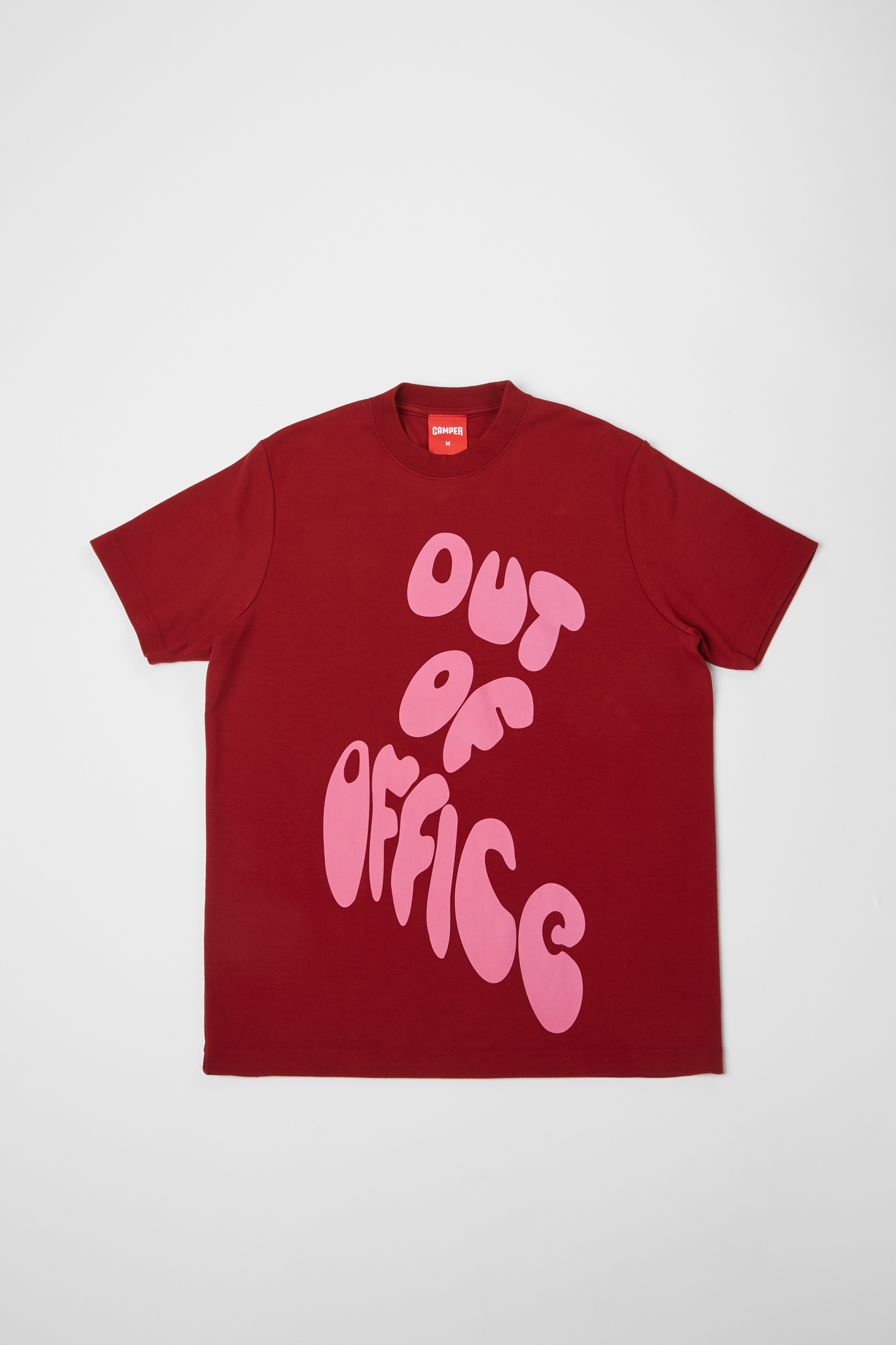 T-Shirt - Burgundy and pink printed unisex T-shirt