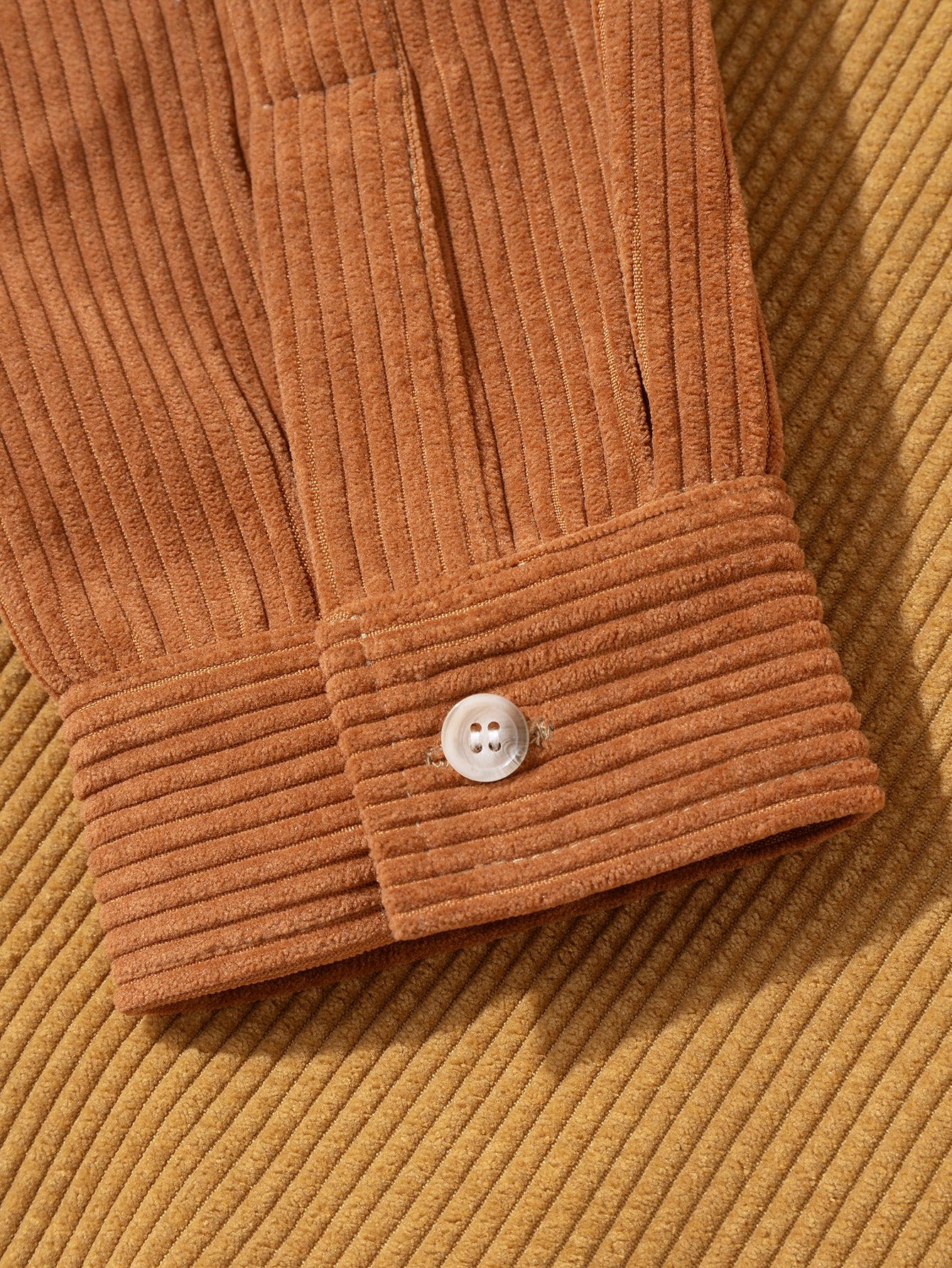 Corduroy Patchwork Button Up Shirt