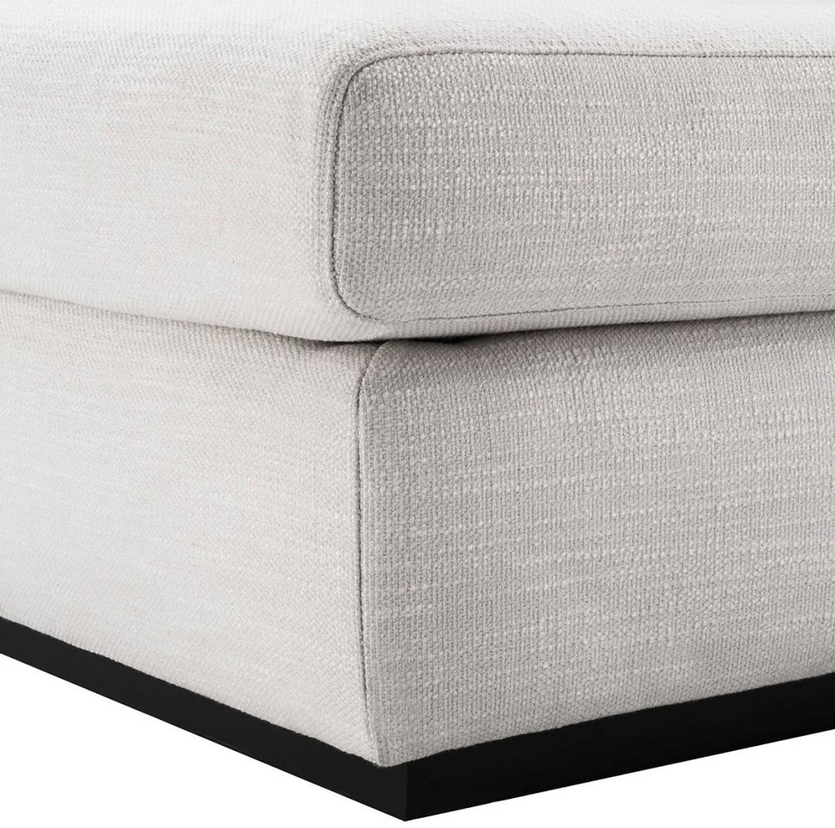 Casa Padrino sof¨¢ de la sala de lujo blanco / negro 265 x 151 x H. 90 cm - Sof¨¢ con 7 Cojines - Muebles de Sala de Lujo