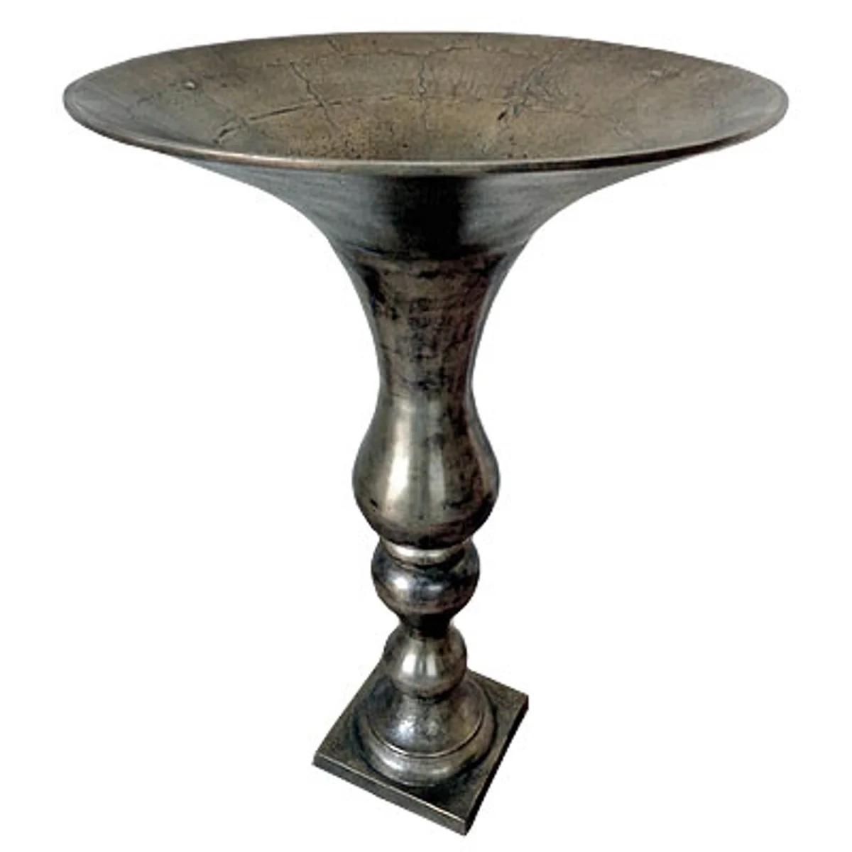 Jarrón de estilo antiguo Casa Padrino Aluminio D. 60 cm H. 88 cm - Decoración del hotel - Macetero barroco