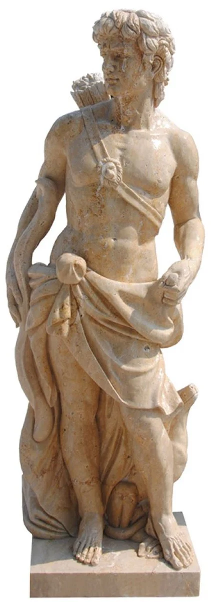 Casa Padrino escultura decorativa de m¨¢rmol barroco de lujo hombre beige A. 190 cm