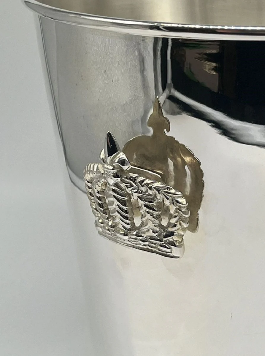 Pomp??s de Casa Padrino enfriador de champ¨¢n barroco de lujo plata A. 23 cm - dise?ado por Harald Gl??ckler