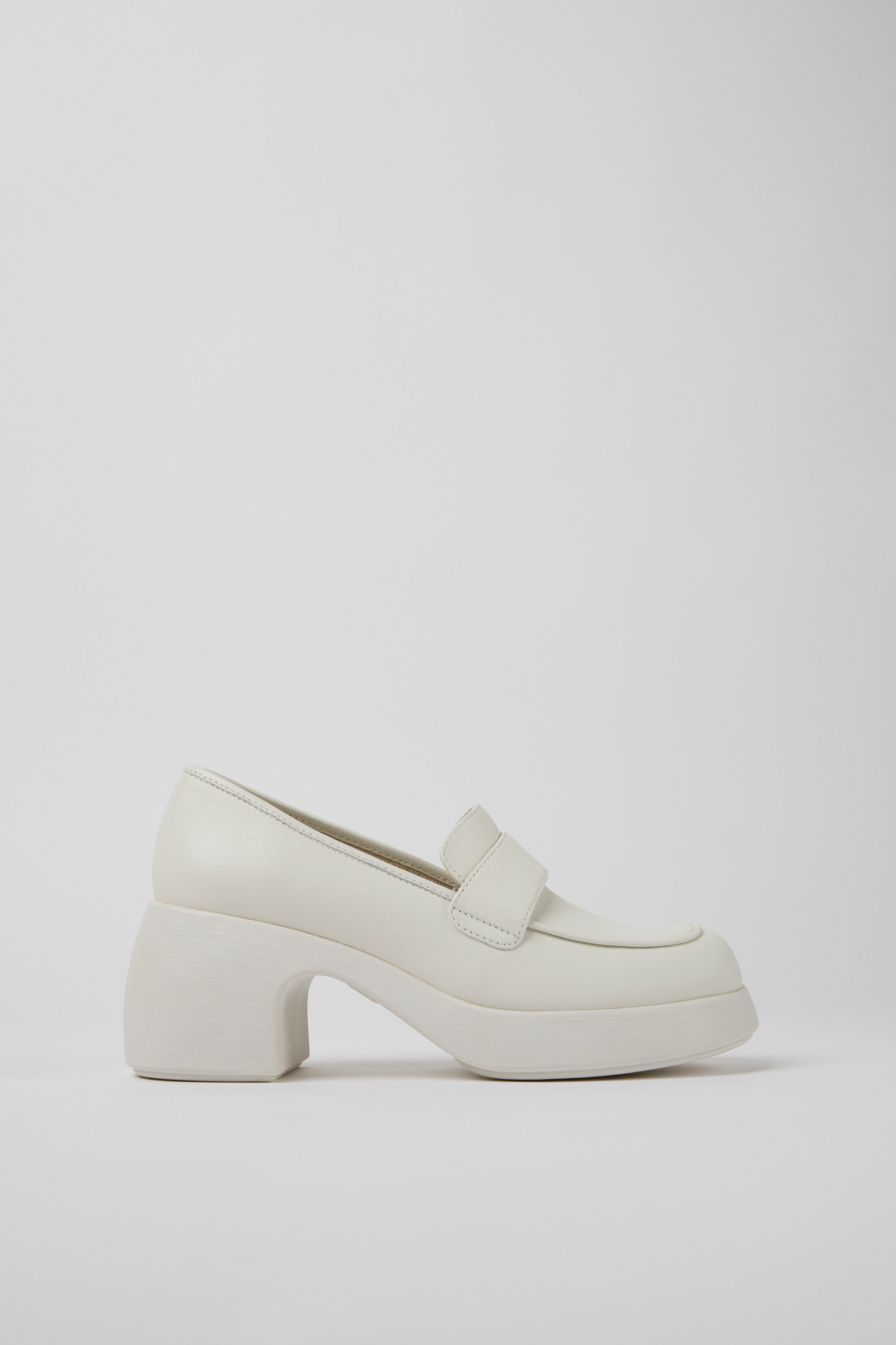 Thelma - White leather shoes for women