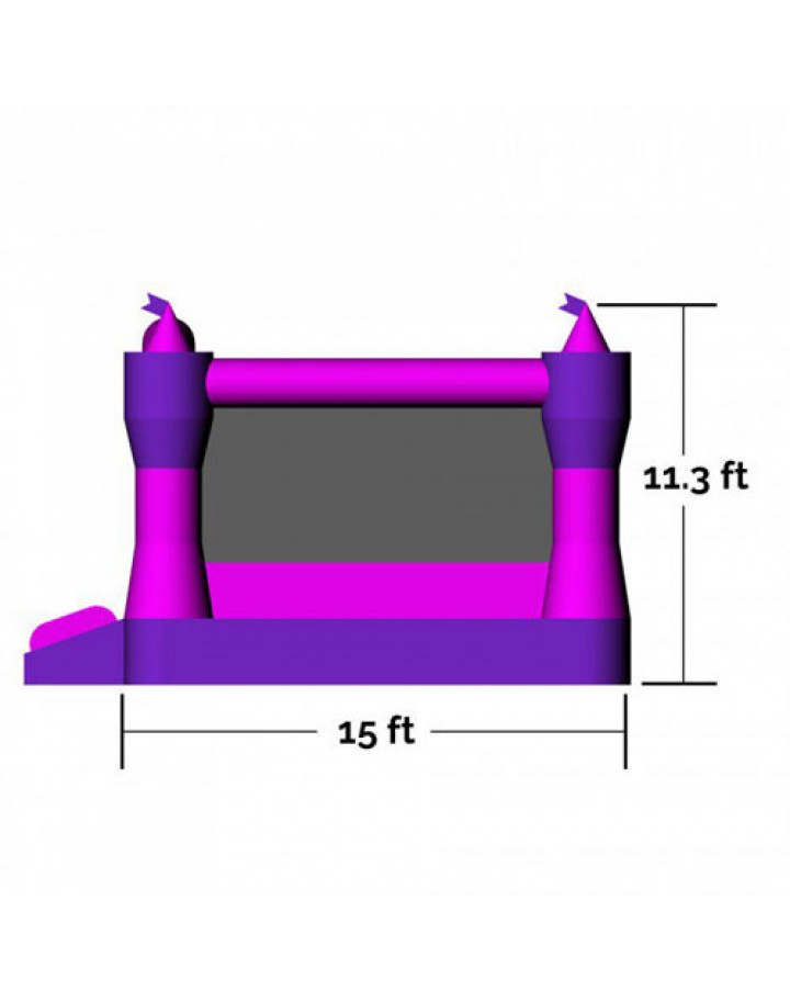 Princess Castle 15 Commercial Bouncer Moonwalk