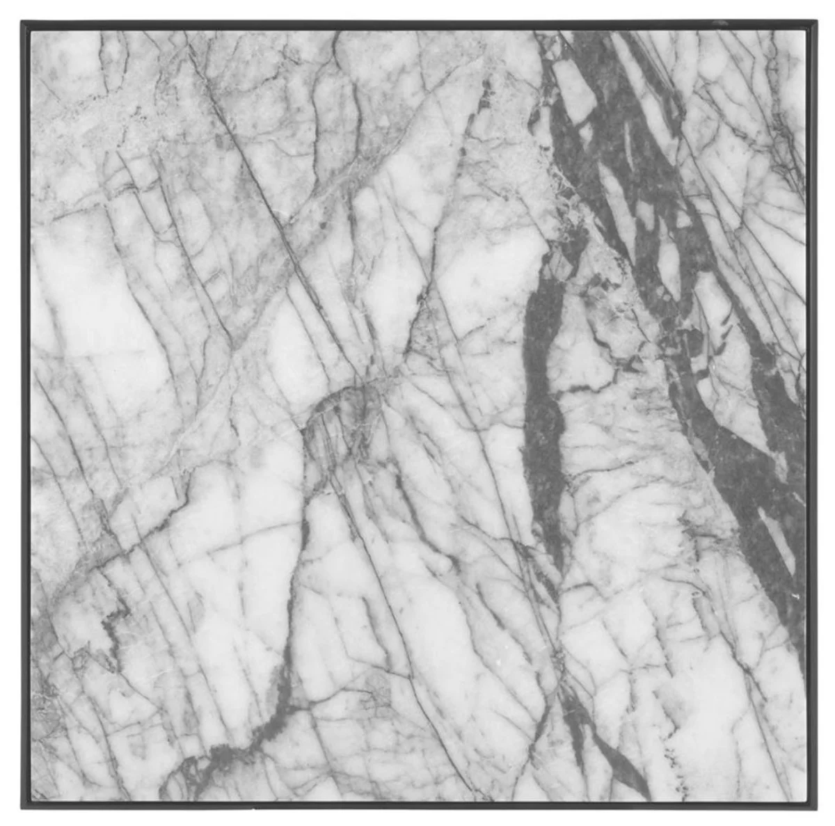 Casa Padrino mesa de centro en bronce con tapa de mármol blanco 60 x 60 x H. 58 cm - muebles de salón de lujo