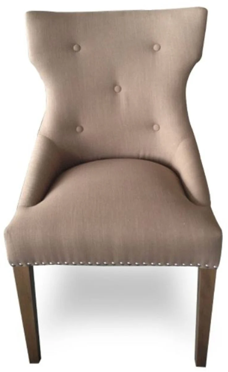 Casa Padrino luxury dining chair taupe / brown 59 x 65 x H. 98 cm - Dining Room Furniture