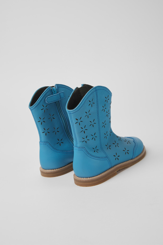 Savina Blue leather boots for kids