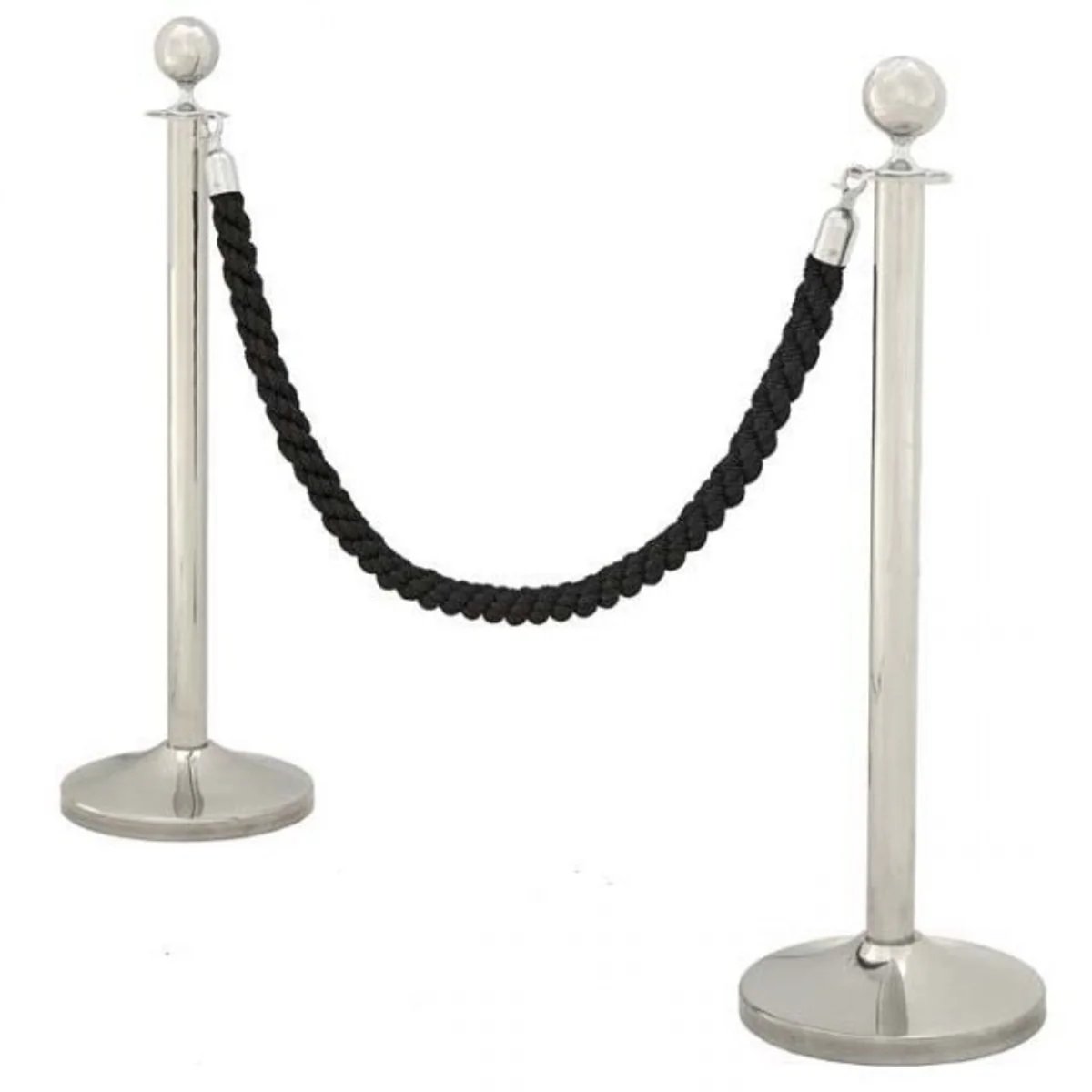 VIP enclosure - Silver / Black - Hotel / disco / club / trade fairs - stanchion set