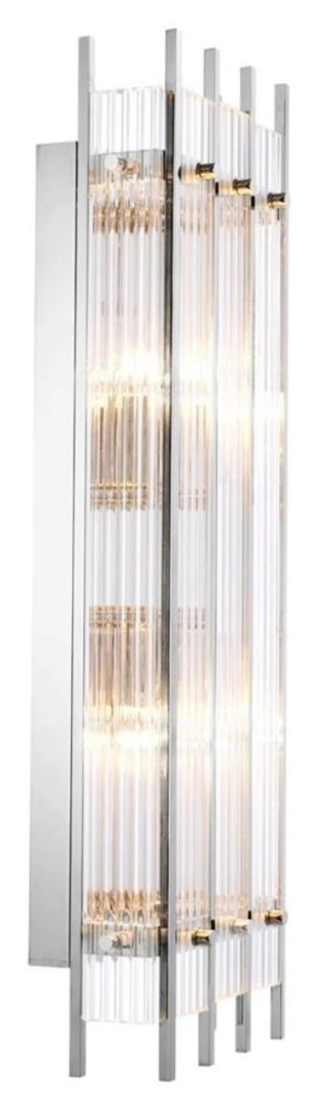 Casa Padrino lámpara de pared plata 23 x 12 x H. 65 cm - Lámpara de Pared para Restaurante