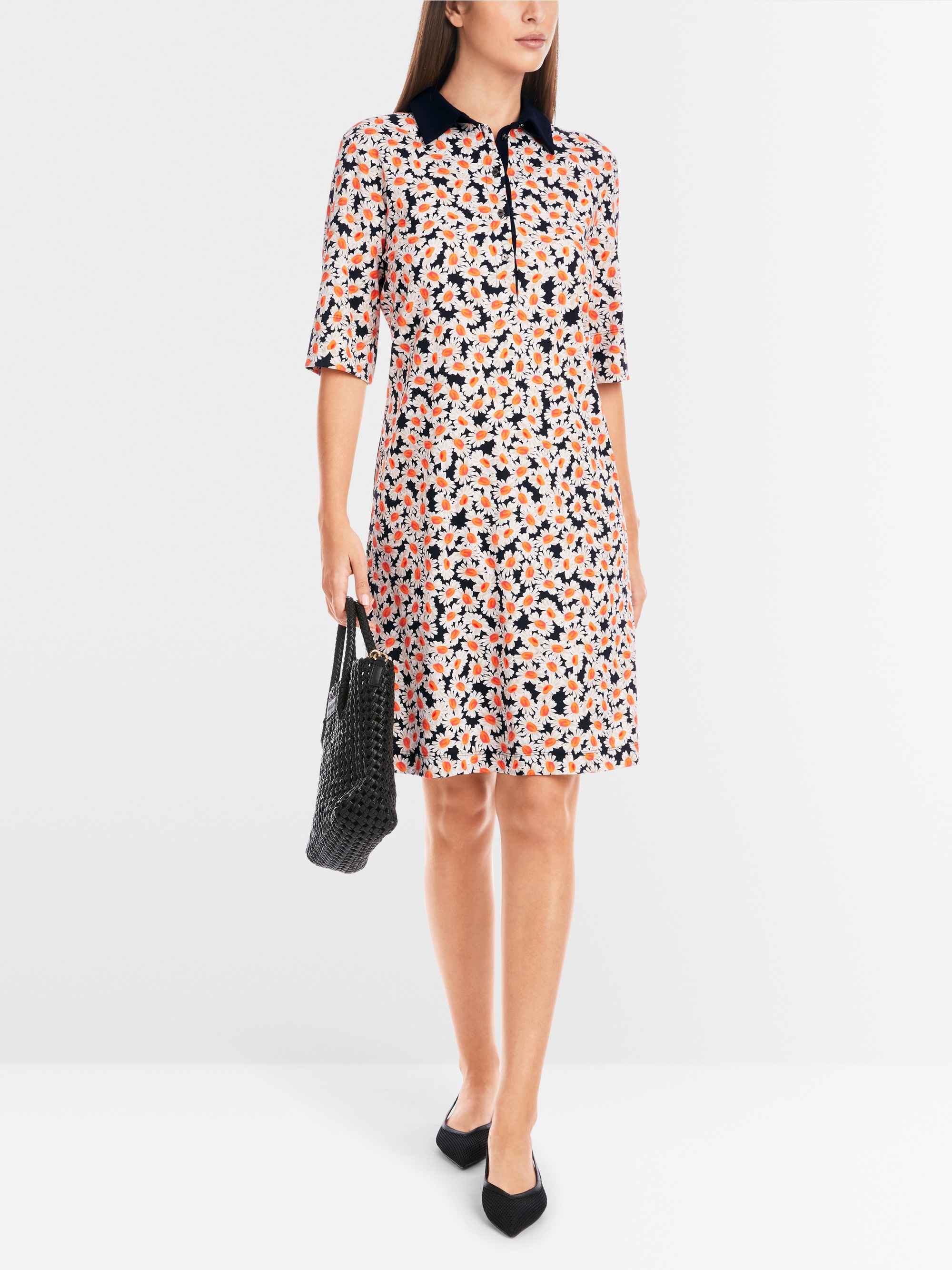 Marc-Cain Polo dress with daisy print