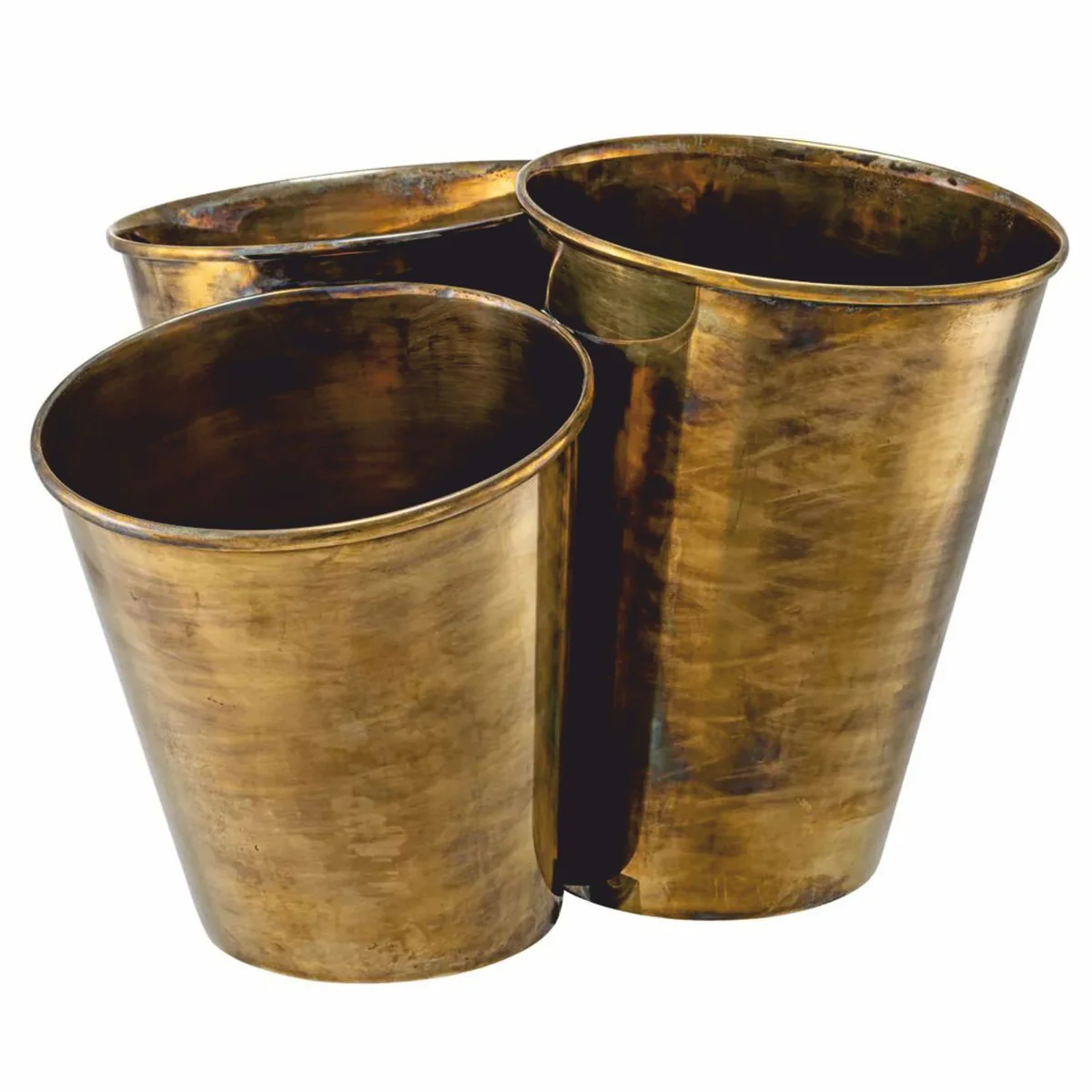 Casa Padrino enfriador de vino de lujo de 3 piezas lat¨®n vintage - Enfriador de champ¨¢n - Accesorios de hotel