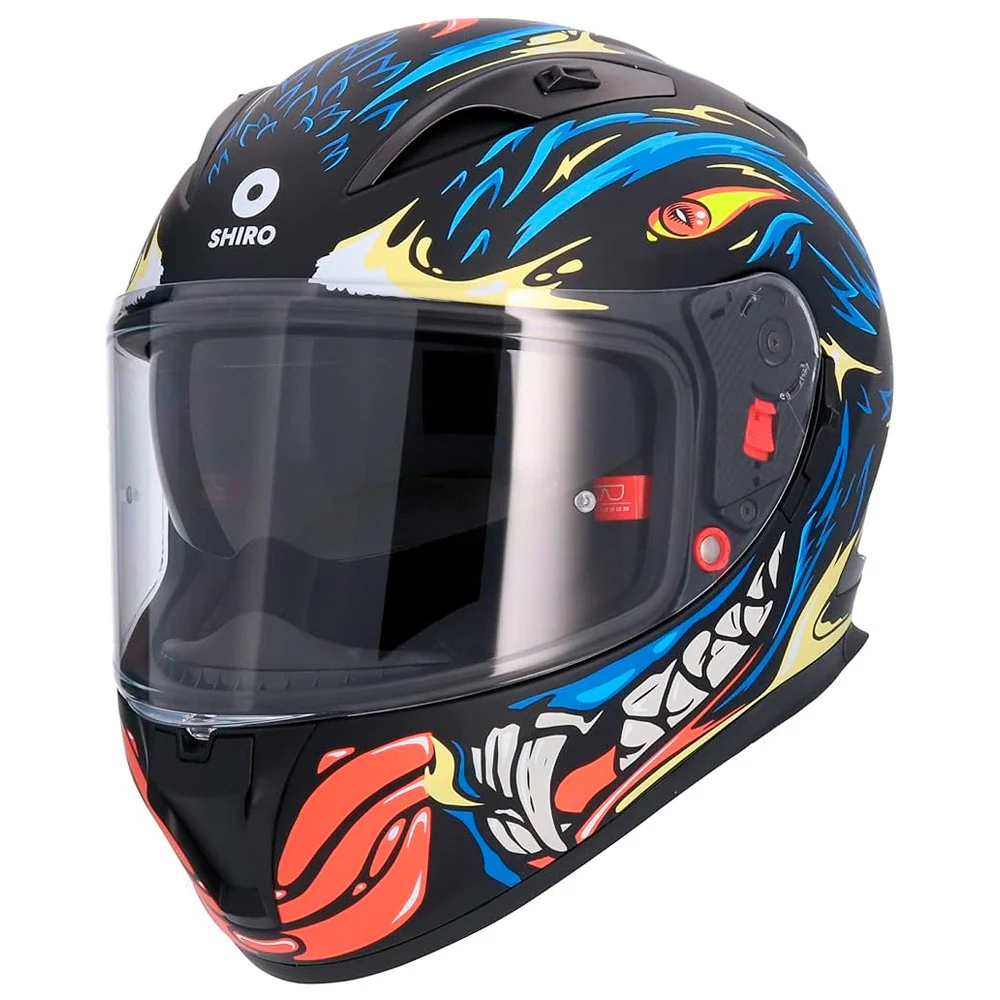CASCO SHIRO SH-605 RAPAZ NEGRO MATE / AZUL