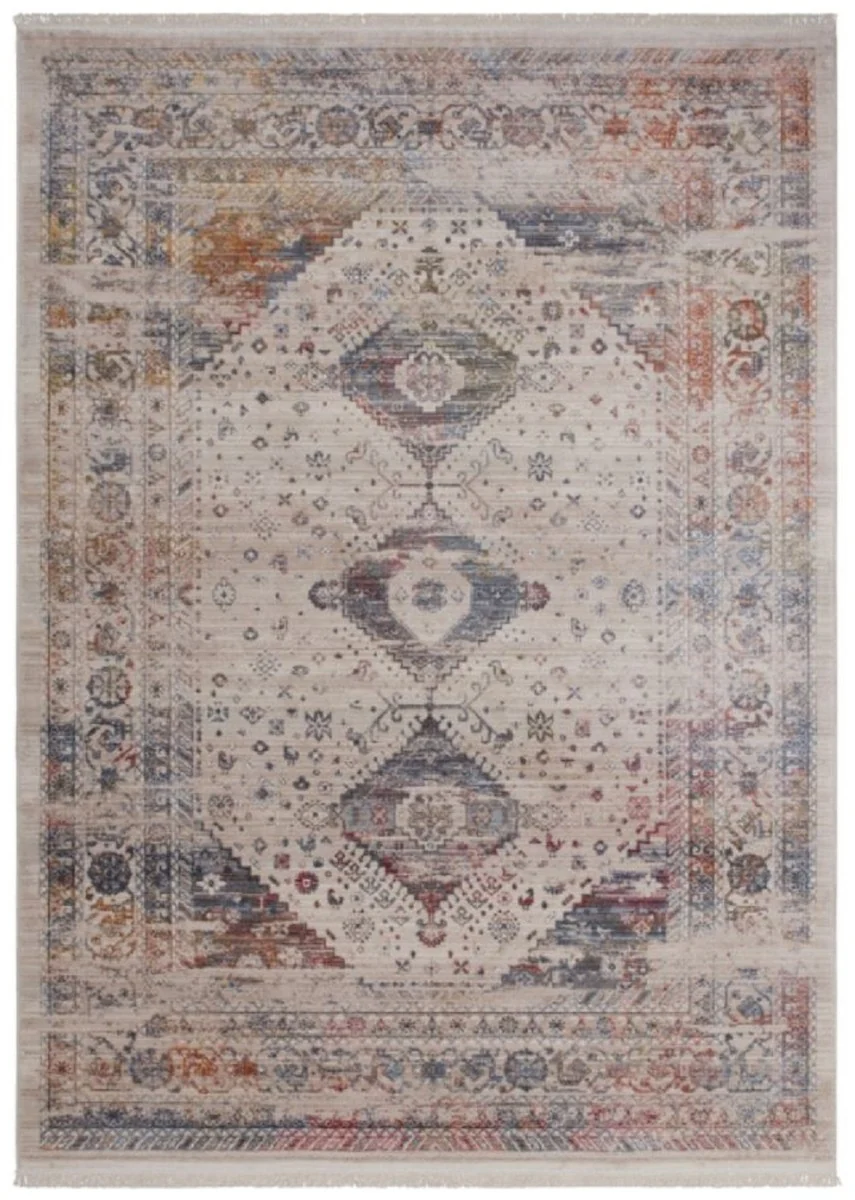 Casa Padrino alfombra de salón vintage multicolor - Diferentes Tamaños - Alfombra Rectangular - Accesorios Decorativos