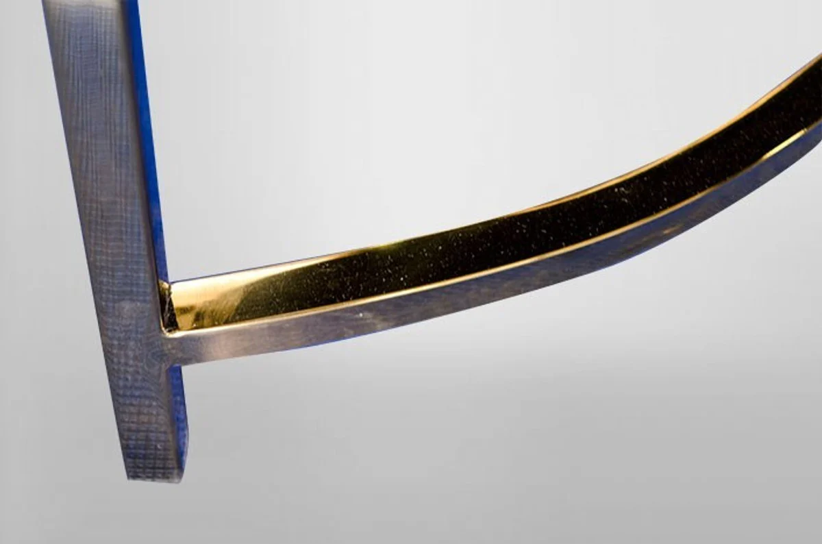 Casa Padrino Art Deco coffee table Gold metal / Marble 130 x 70 cm Art Nouveau table - Living room