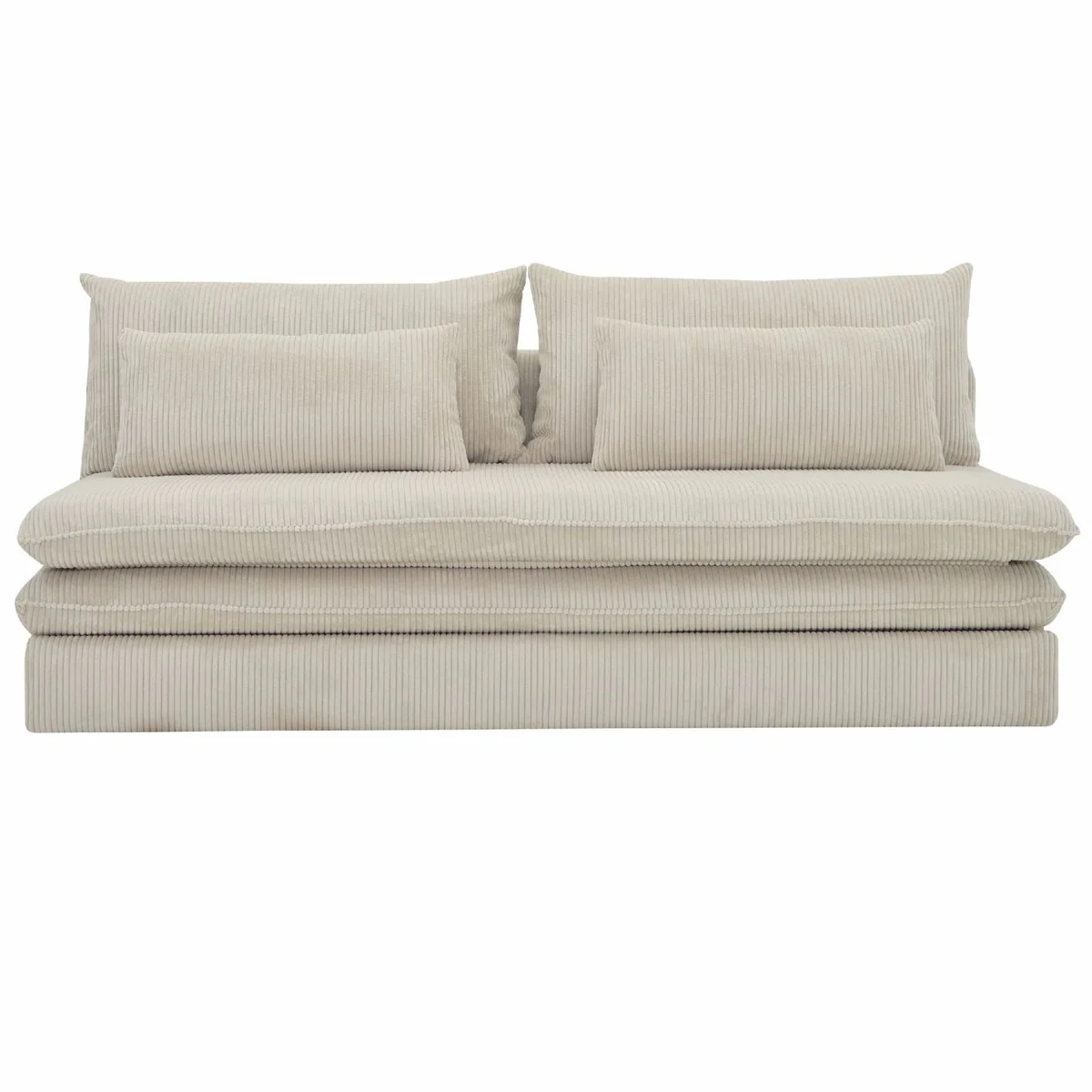 Casa Padrino sof¨¢ cama beige claro 190 cm - Sof¨¢ de sal¨®n plegable