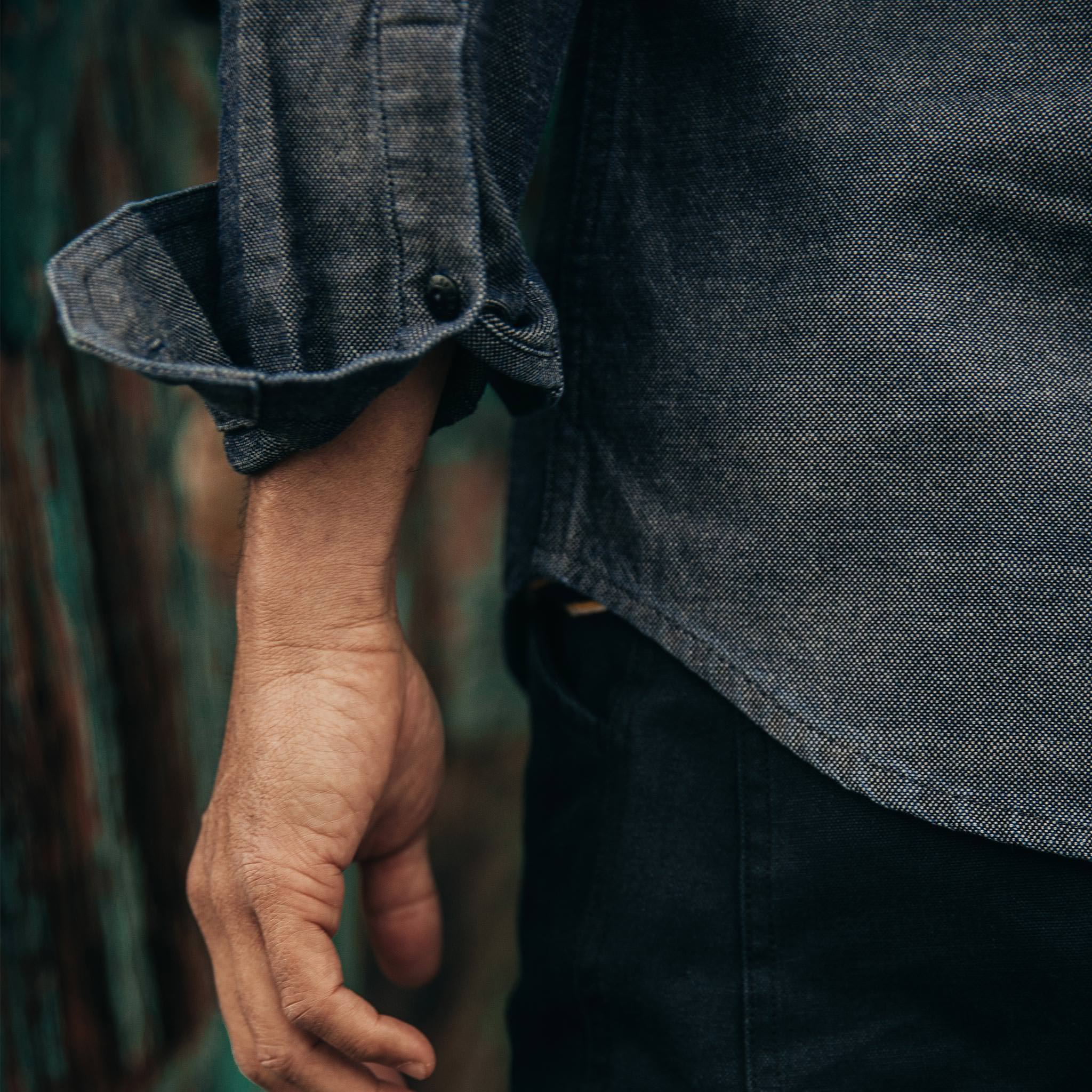 The Utility Shirt in Indigo Crosshatch
