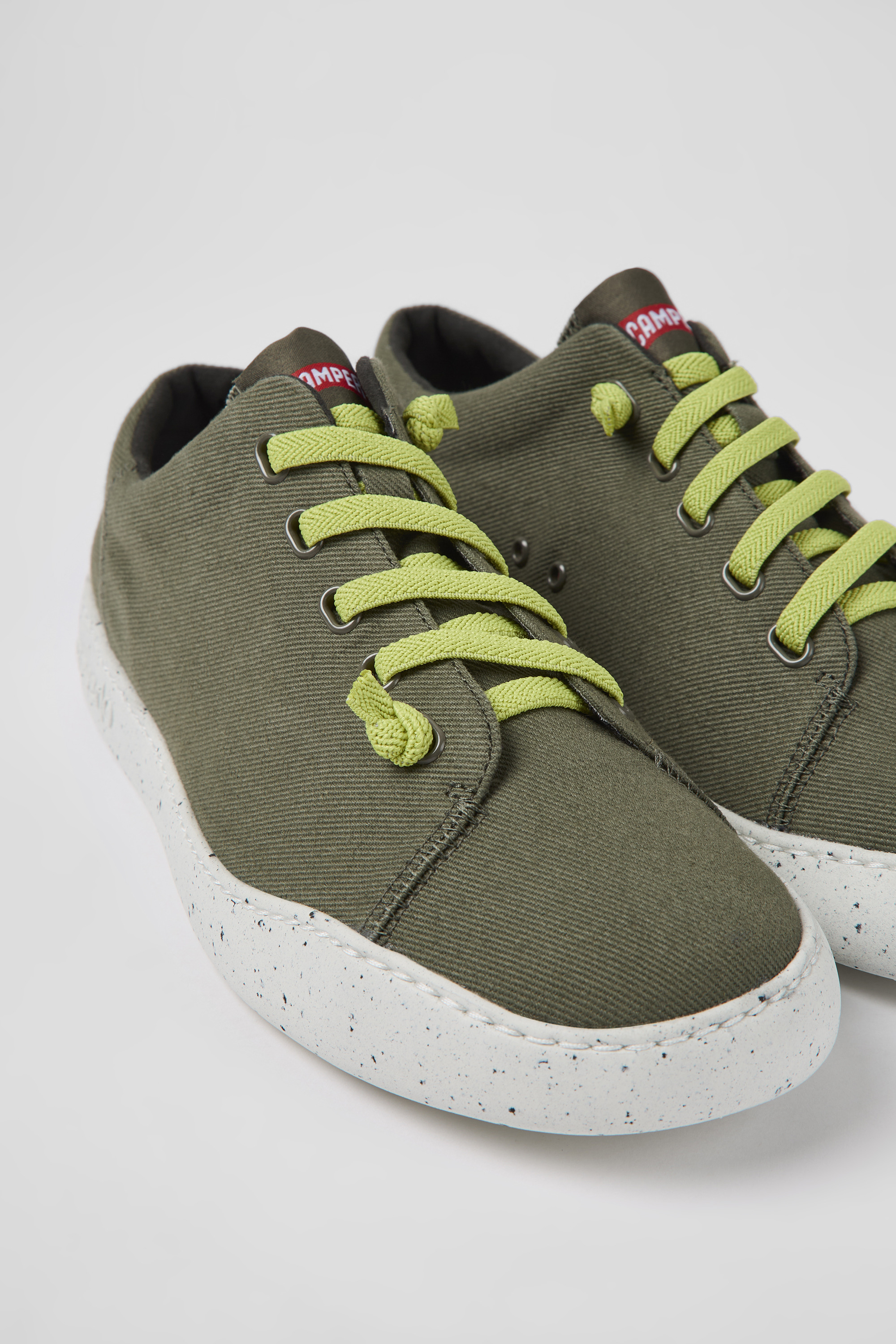 Peu Touring - Green textile sneakers for men