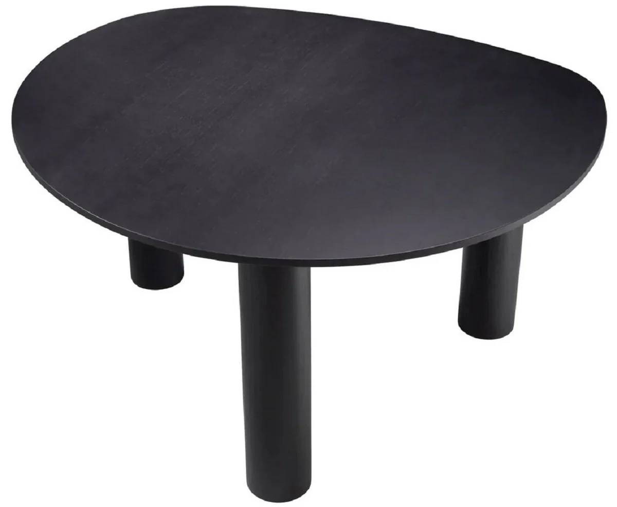 Casa Padrino mesa de comedor de lujo negro 149 x 128,5 x A. 77 cm - Mesa de cocina de madera maciza - Muebles de comedor - Muebles de cocina - Muebles de lujo - Interiores de lujo