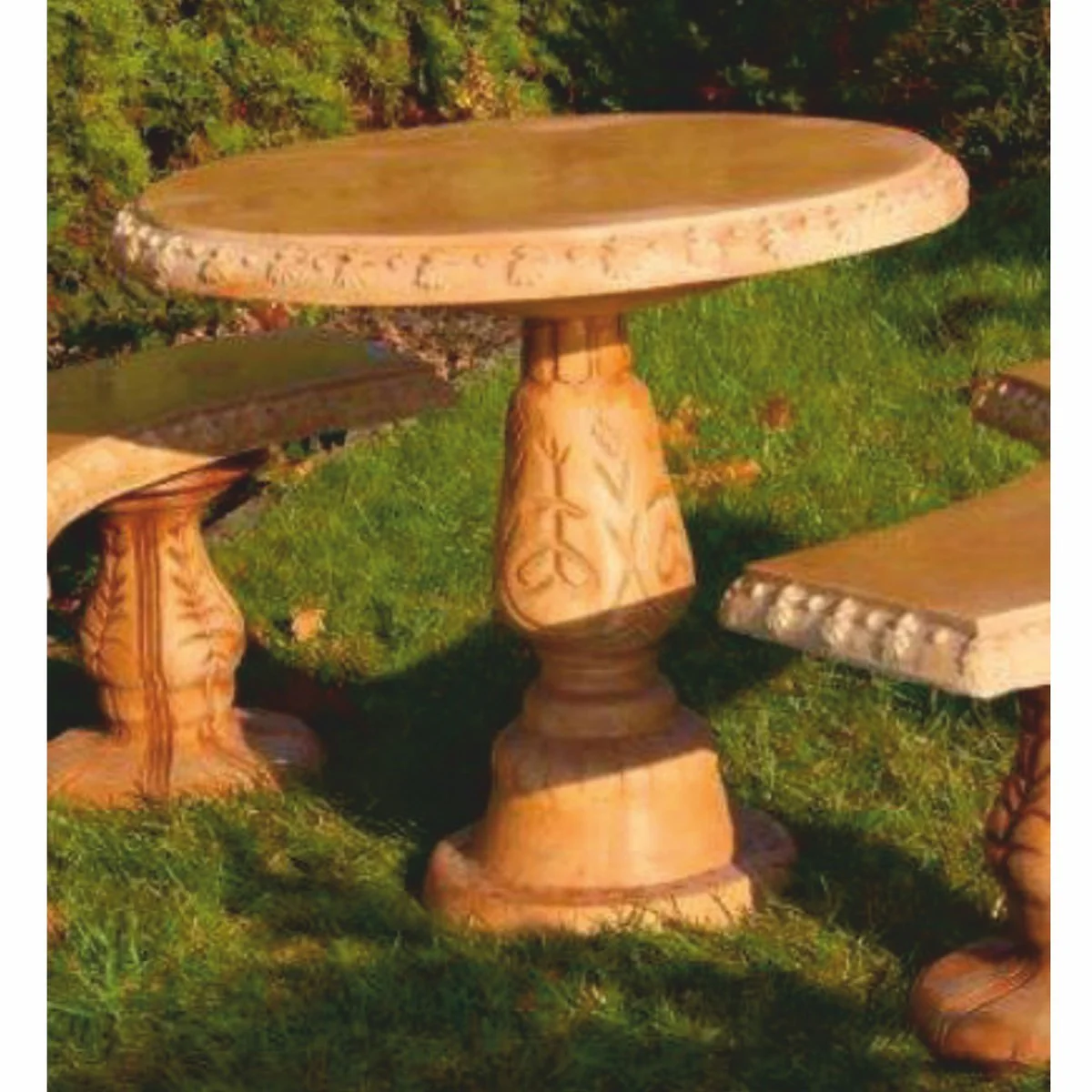 Casa Padrino mesa de jard¨ªn barroco beige ? 87 x A. 78 cm - Muebles de jard¨ªn barrocos