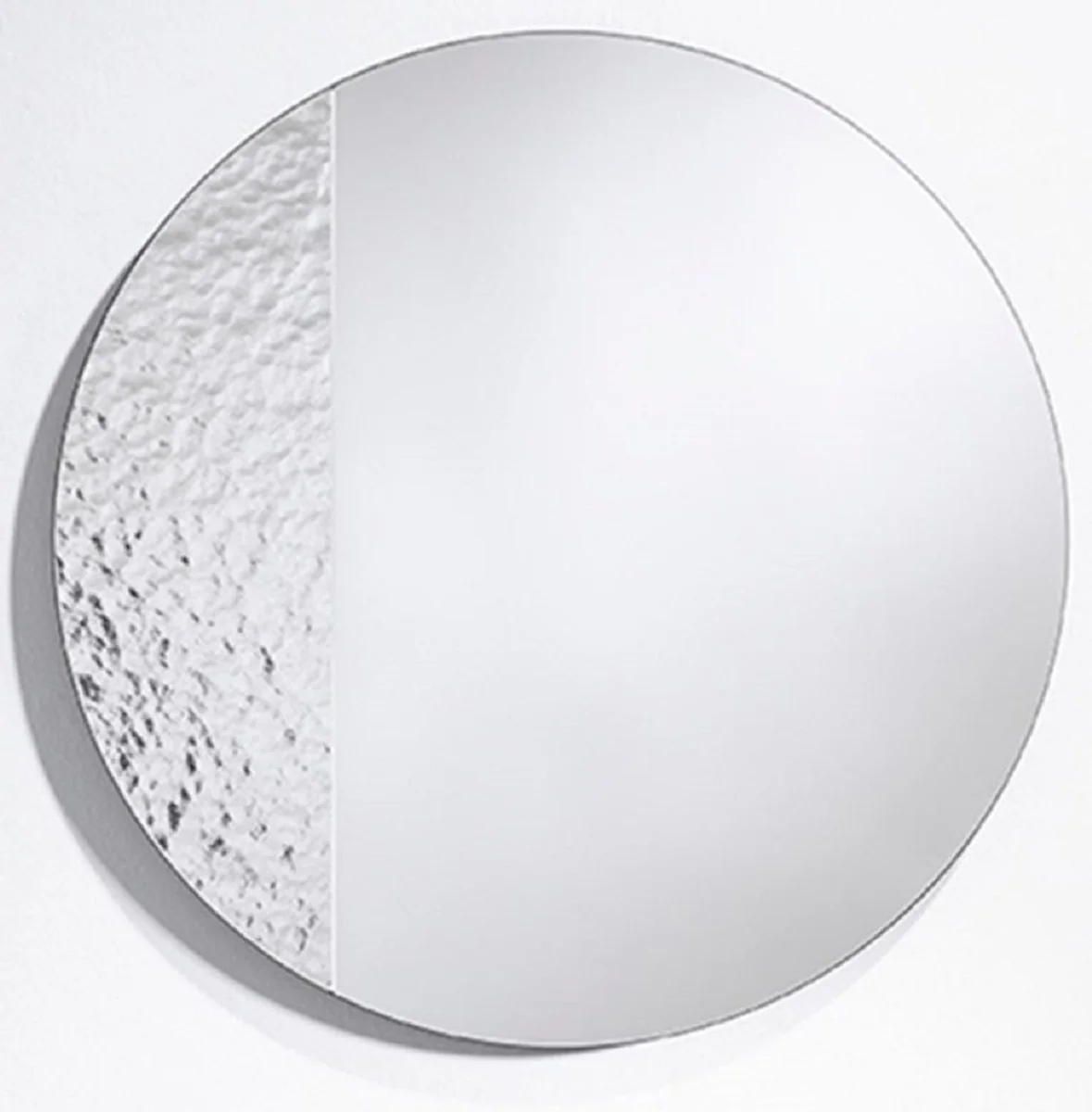 Casa Padrino espejo de pared de lujo ? 58 cm - Espejo redondo con superficie estructurada - Espejo de sal¨®n - Espejo de armario - Calidad de Lujo