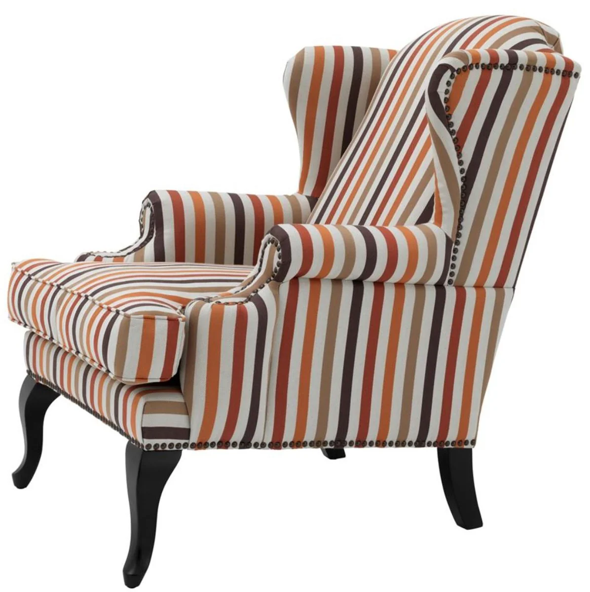 Casa Padrino sillón multicolores con patas negras 81 x 104 x H. 104 cm - colección de lujo