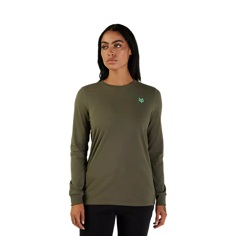 Womens Faded Out Long Sleeve Basic Tee