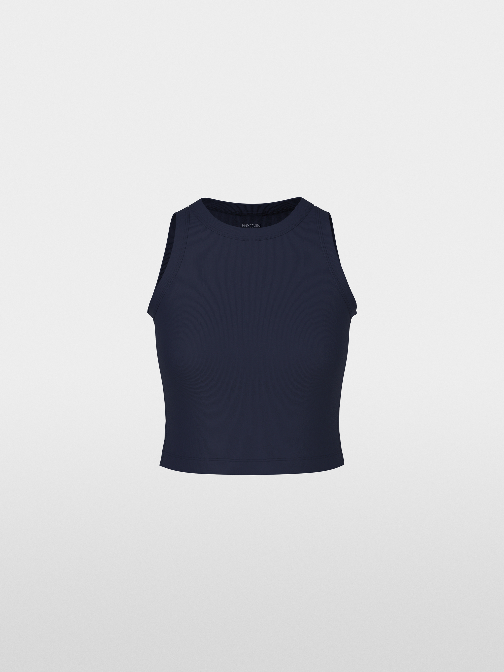 Marc-Cain Solid cropped top in cotton stretch