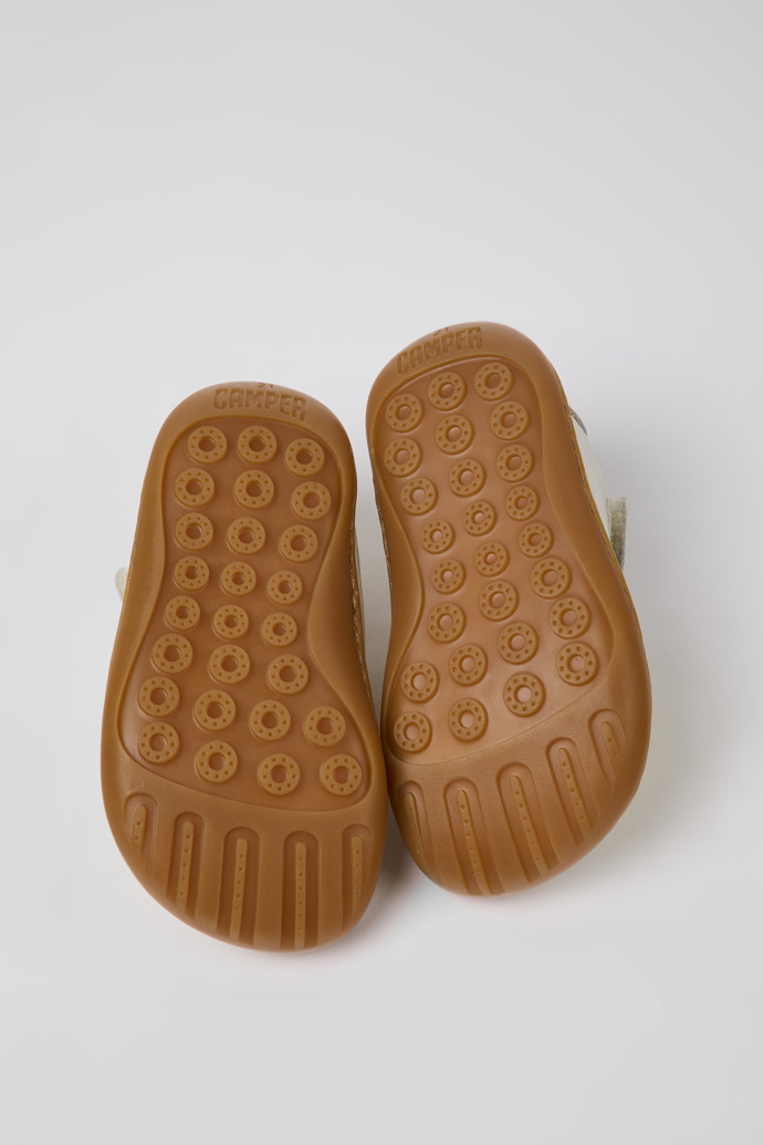 Twins White and yellow leather shoes for kids