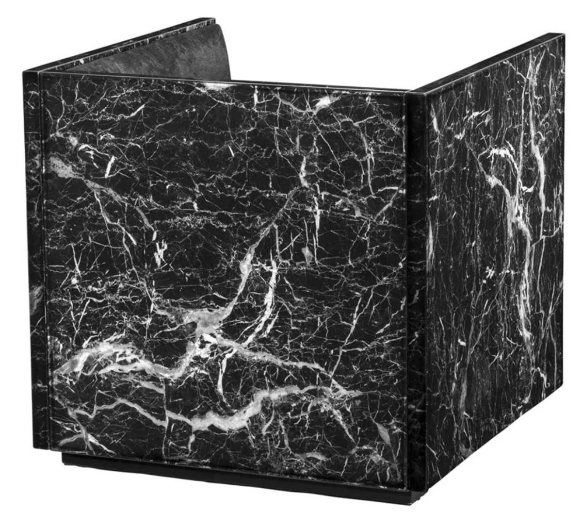 Casa Padrino sillón de hotel de lujo negro 71 x 70 x H. 68 cm - edición limitada