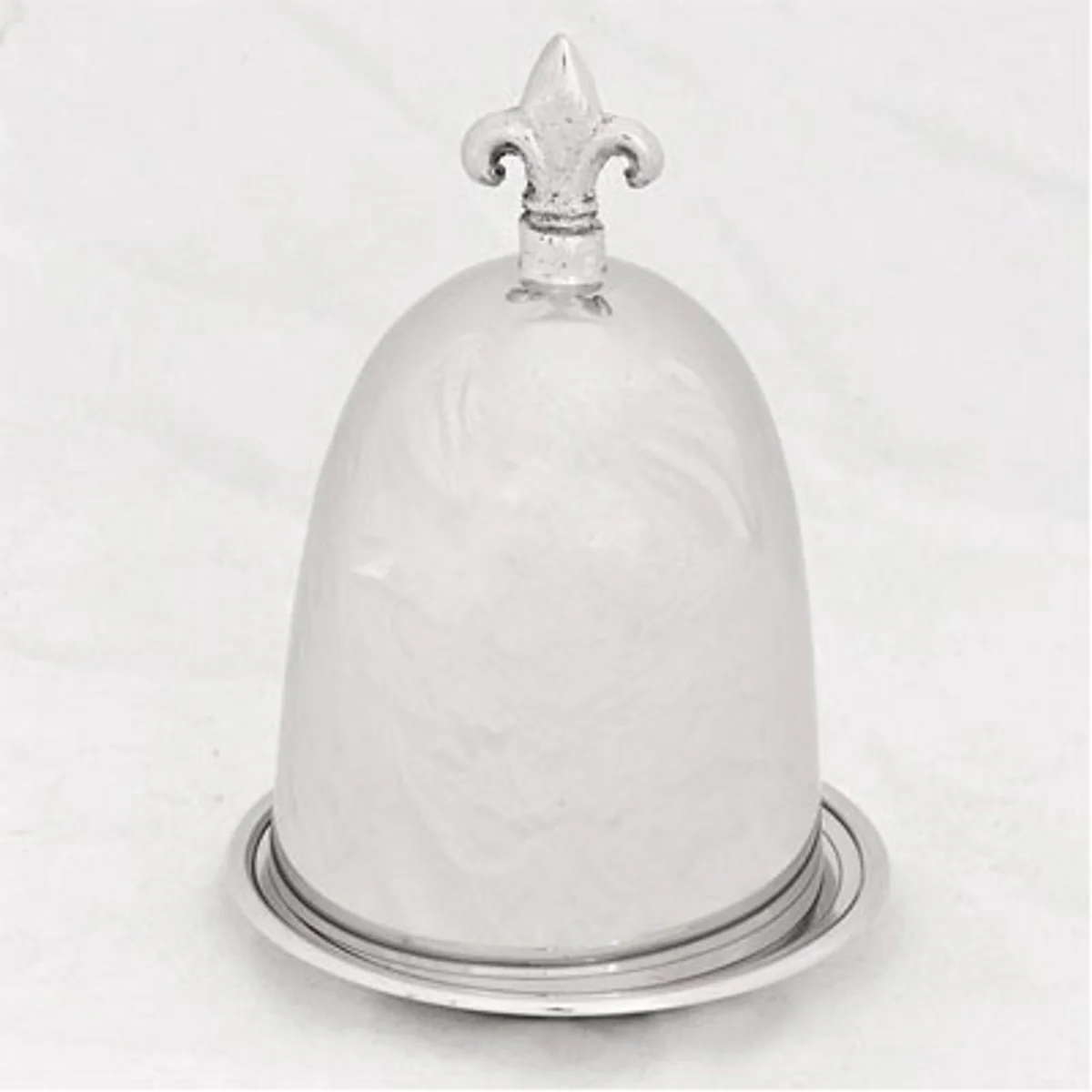 Casa Padrino Luxury baroque eggcup with lid brass nickel-plated antique style