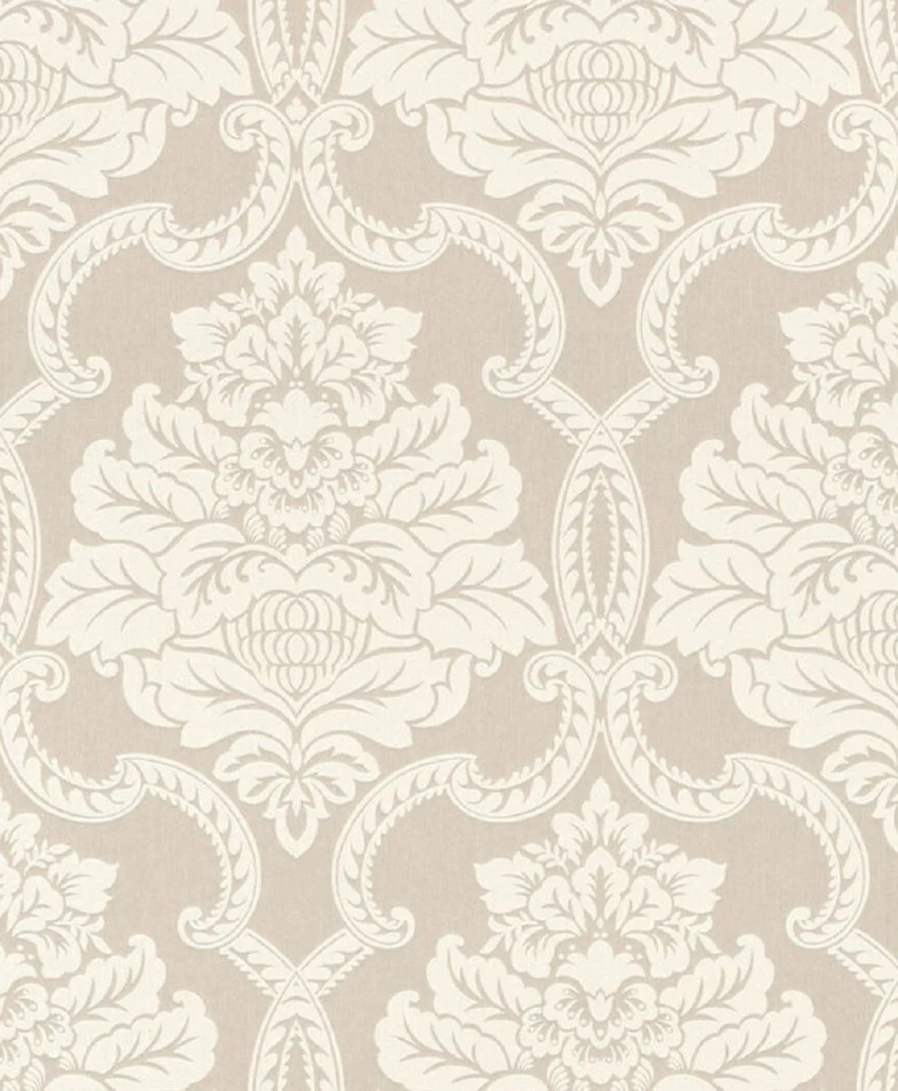 Casa Padrino papel pintado textil barroco rosa pálido / blanco 10,05 x 0,53 m - Papel Pintado Barroco - Accesorios Decorativos