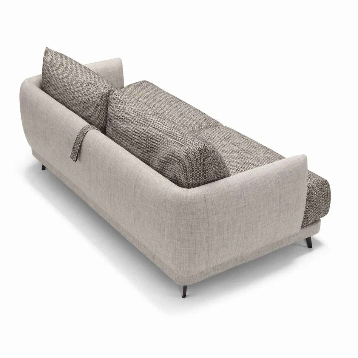 Casa Padrino sof¨¢ cama de lujo gris / negro 215 cm - Sof¨¢ de sal¨®n plegable