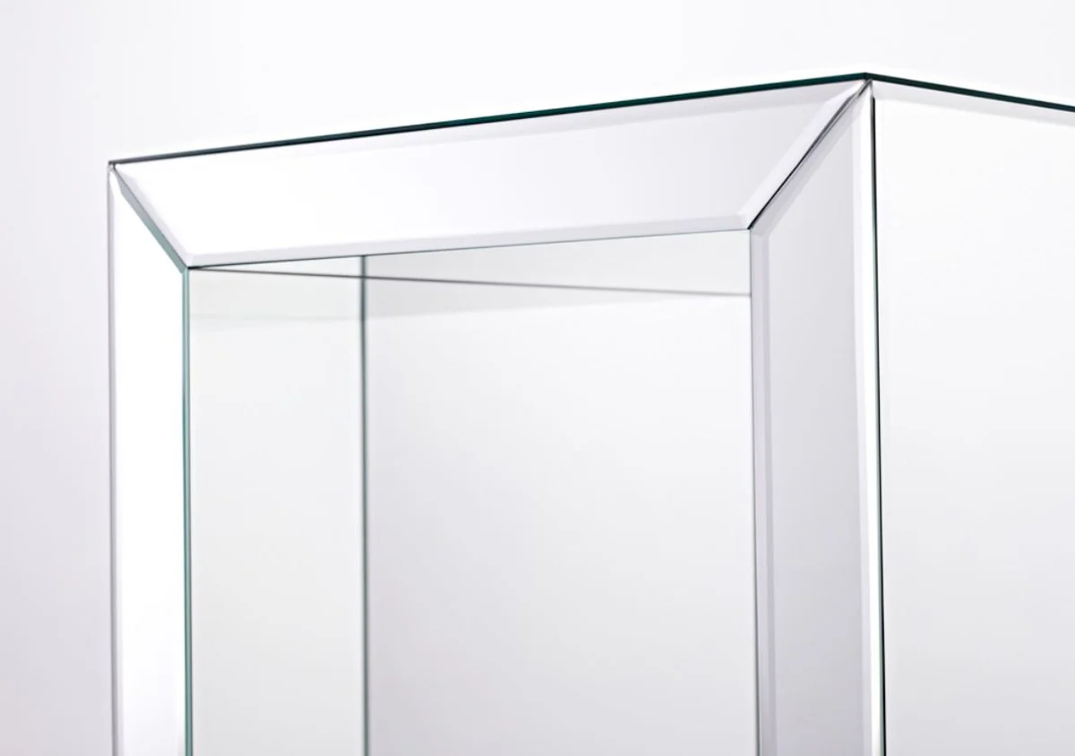 Casa Padrino mesa auxiliar de lujo de cristal espejo en dise?o cubo 46 x 46 x H. 48 cm - Muebles de Sal¨®n de Dise?o