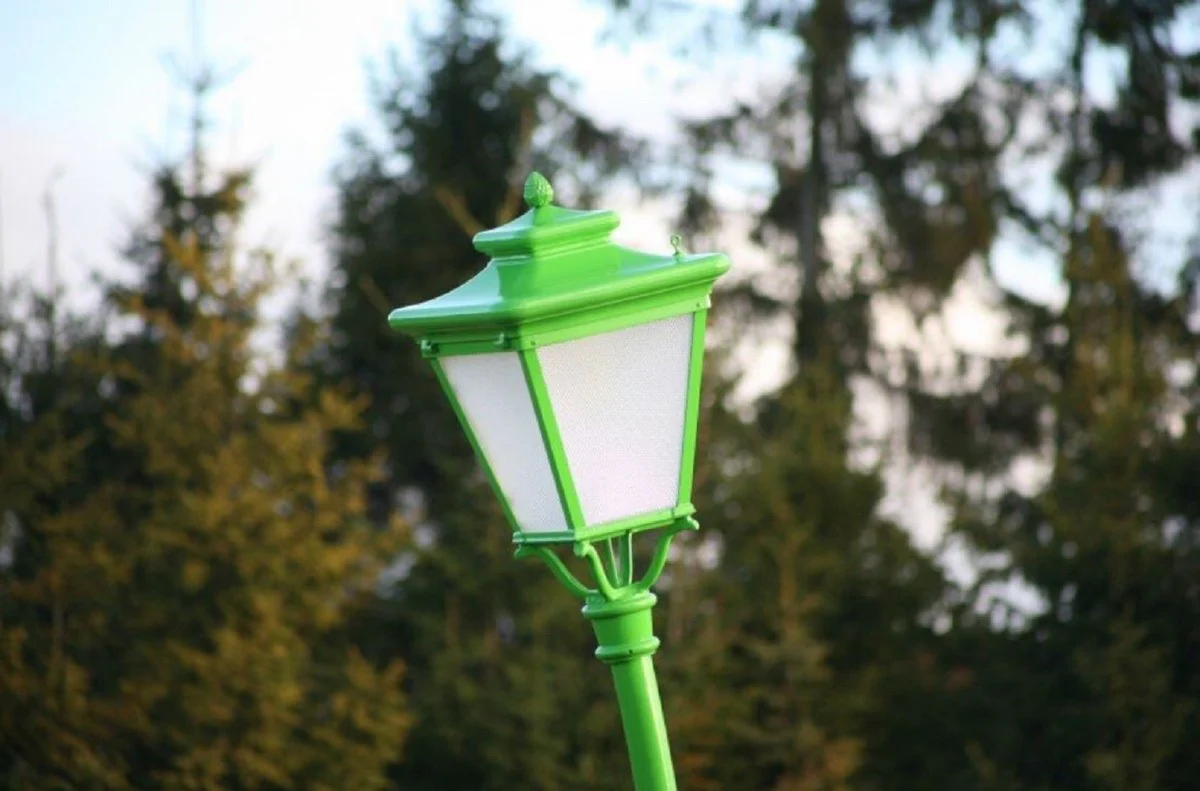 Casa Padrino linterna de jard¨ªn Art Nouveau verde A. 353,5 cm - Iluminaci¨®n exterior