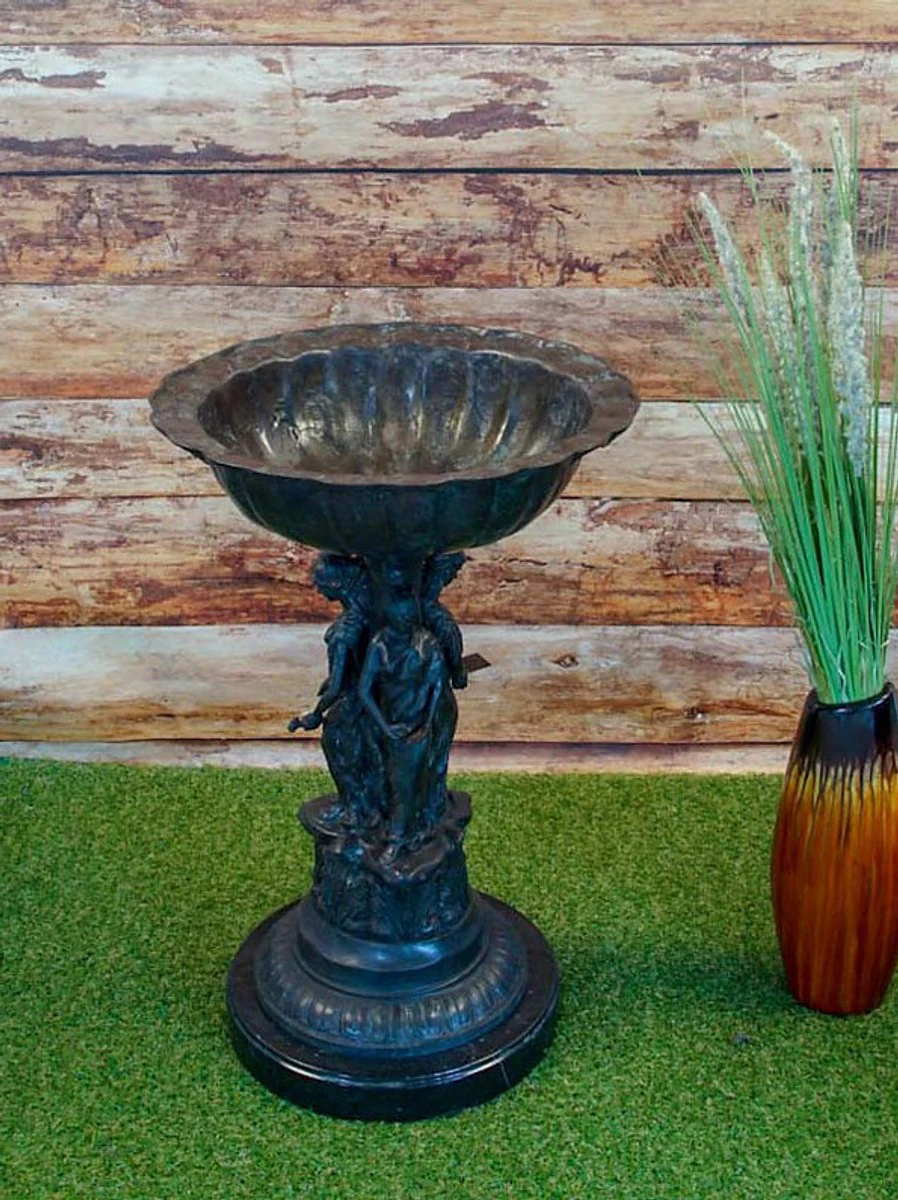 Casa Padrino bañera barroca para pájaros mujer bronce H 58 x 41 x 41 cm - bañera de lujo para pájaros