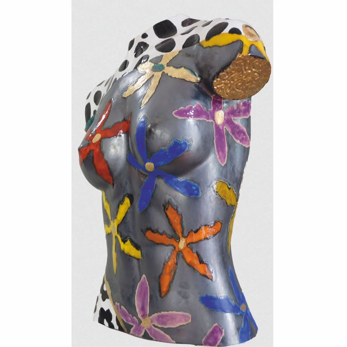 Casa Padrino torso de mujer decorativo de lujo de cer¨¢mica colorido A. 56 cm - Hecho y pintado a mano