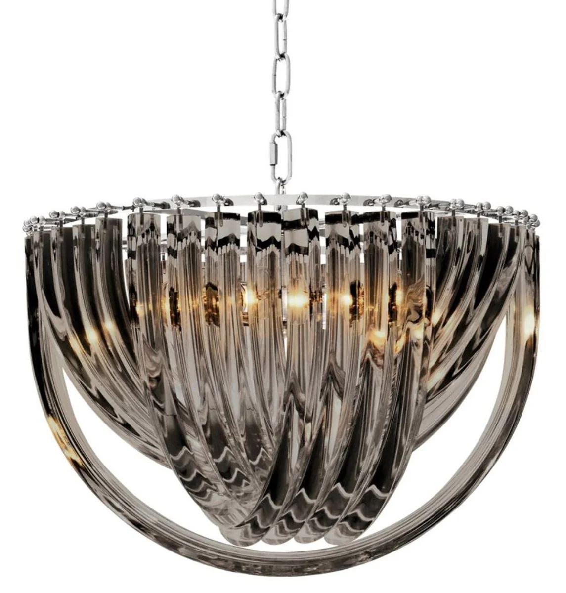 Casa Padrino araña de lujo negro Ø 50 x H. 33 cm - Colección de Lujo