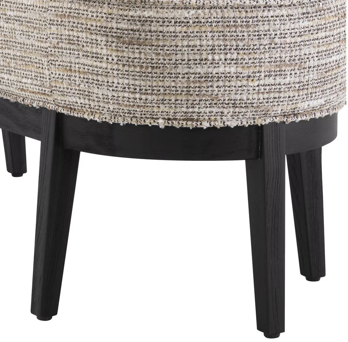 Casa Padrino banco de lujo beige / negro 132 x 45 x A. 47 cm - Banco de sal¨®n tapizado - Muebles de Sala de Estar - Muebles de Hotel - Colecci¨®n de Lujo