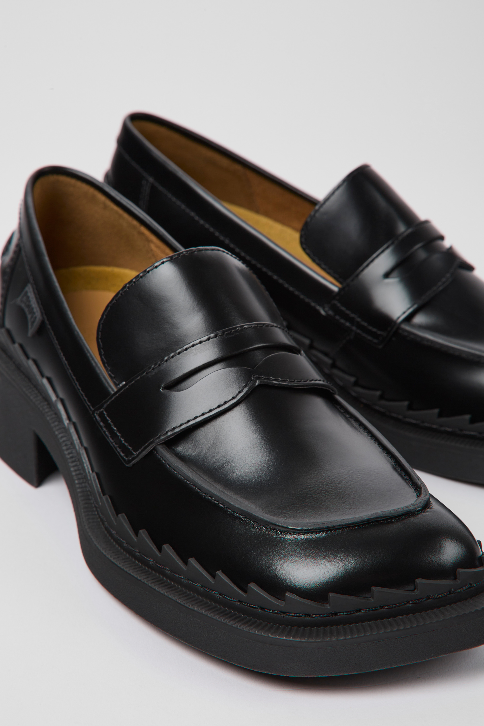 Taylor - Black leather loafers for women