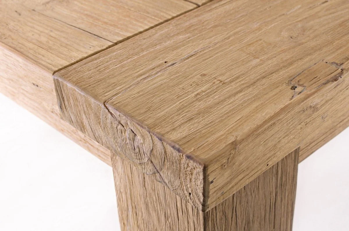 Casa Padrino mesa de jard¨ªn de lujo natural 240 x 100 x A. 77 cm - Mesa de jard¨ªn rectangular de teca reciclada - Muebles de jard¨ªn de teca - Muebles de jard¨ªn de lujo