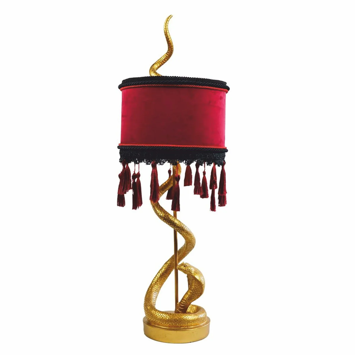 Casa Padrino l¨¢mpara de mesa de lujo serpiente oro / rojo burdeos / negro A. 80 cm - Luces de lujo