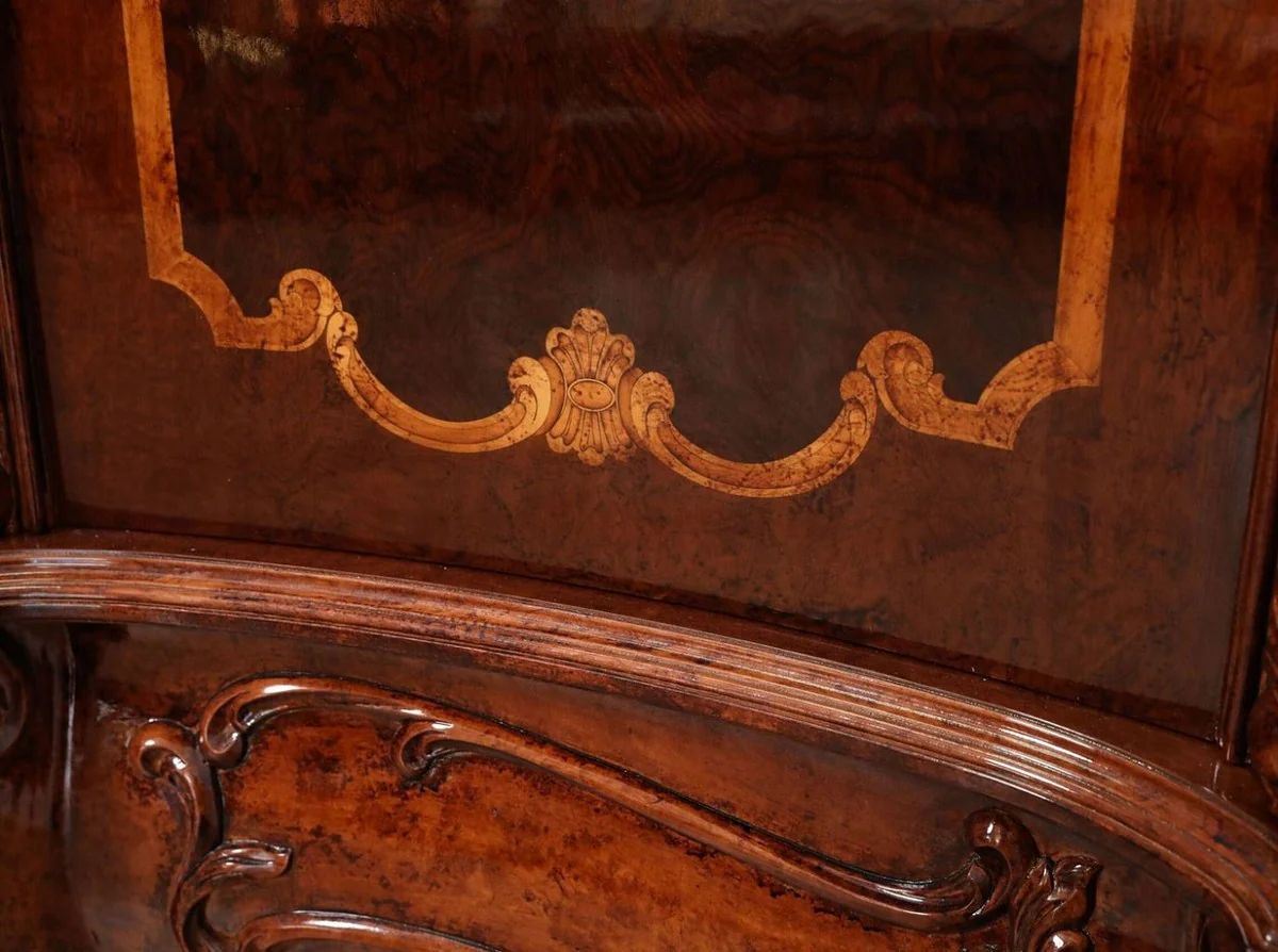 Casa Padrino armario de dormitorio barroco de lujo con 5 puertas marr¨®n 305 cm - Muebles barrocos